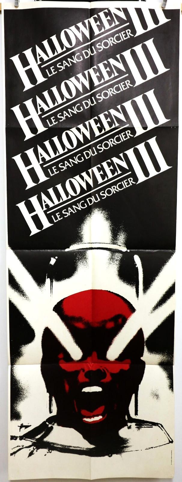 HALLOWEEN 3: SEASON OF THE WITCH Vintage French Original Movie Poster 58x160cm