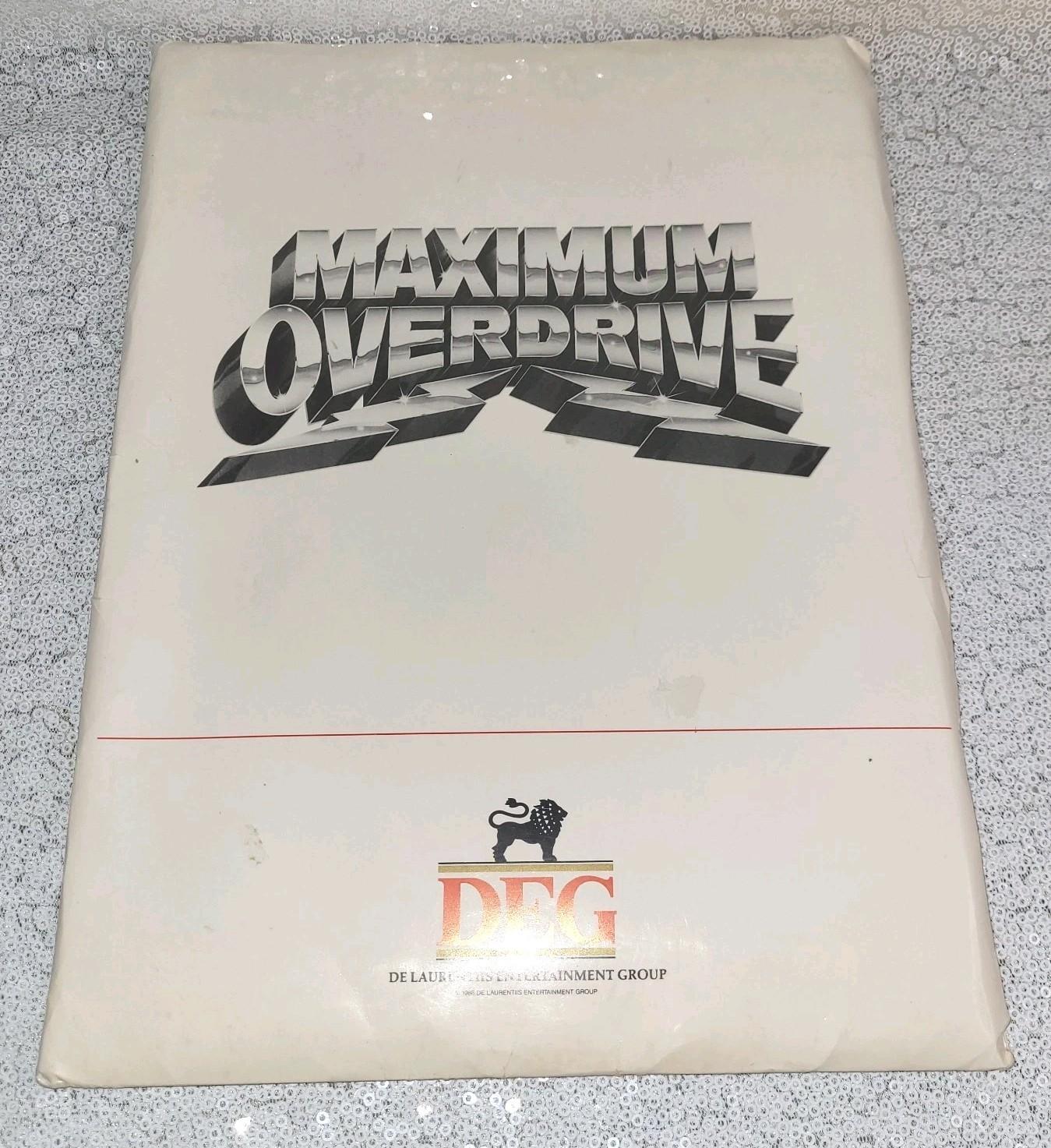 Original STEPHEN KING MAXIMUM OVERDRIVE Press Kit & Photos from 1983 