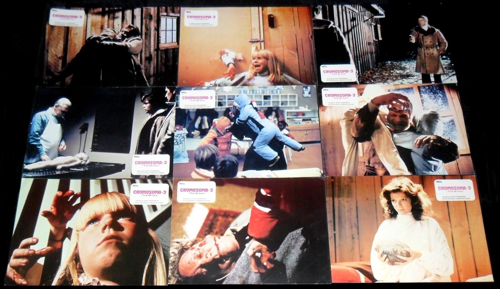 1979 The Brood ORIGINAL Spain LOBBY CARD SET David Cronenberg HORROR CULT SCI-FI