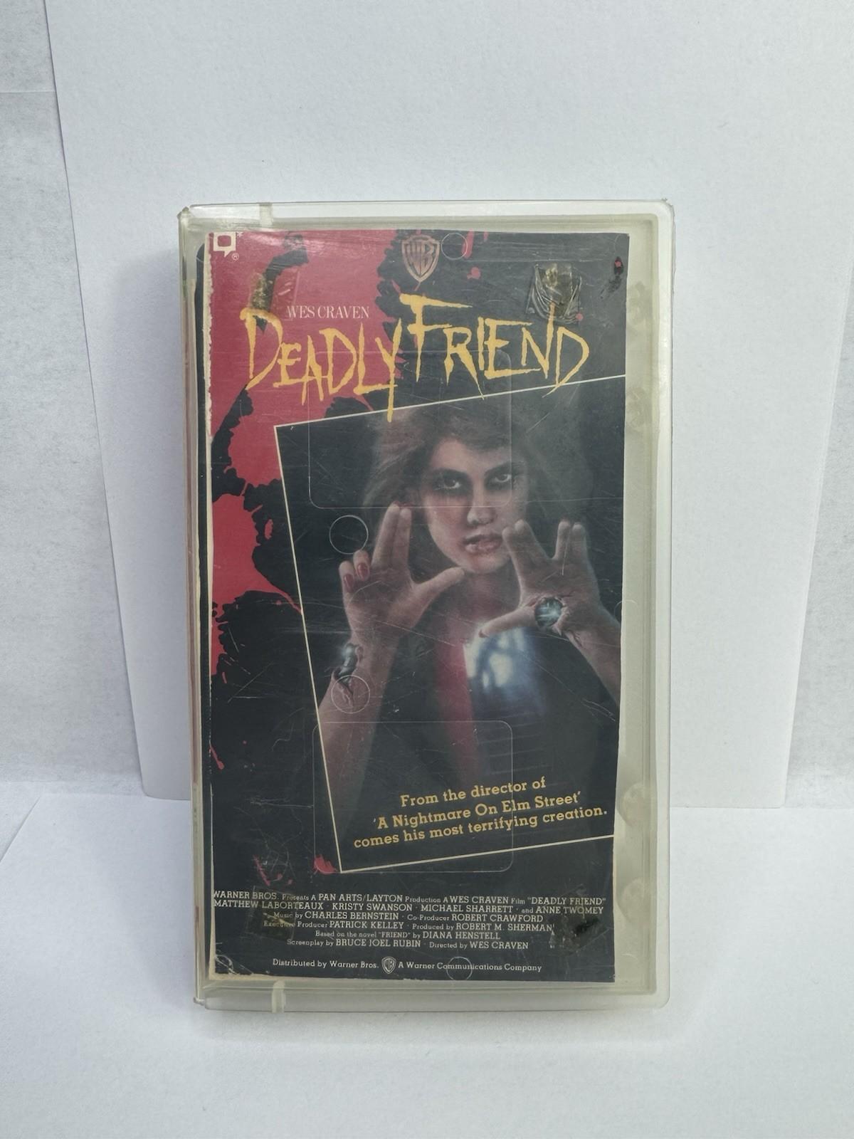 Deadly Friend VHS 1986 Wes Craven Kristy Swanson Rare Horror Tape Halloween VCR