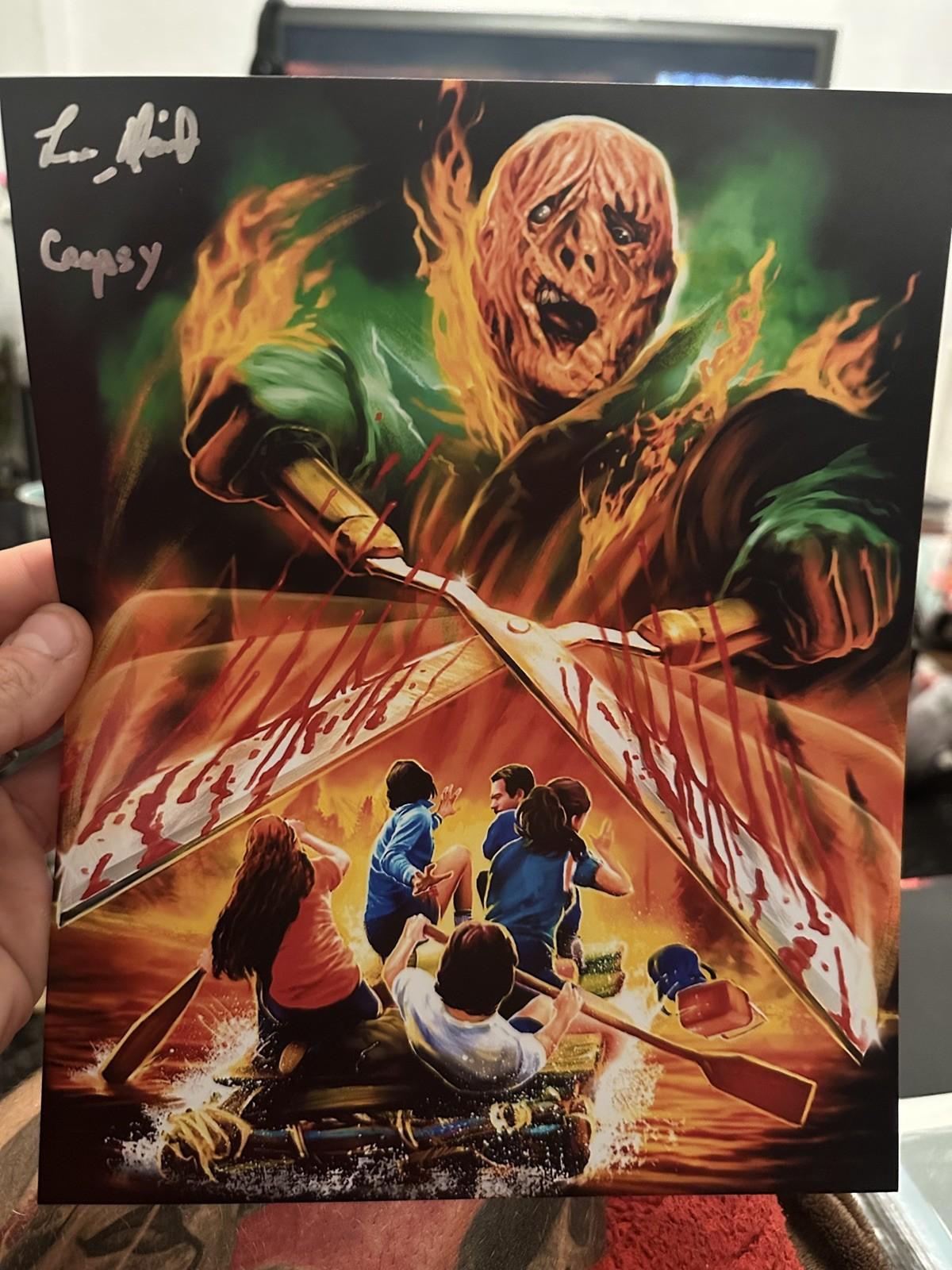 Lou David Signed Autograph Photo- Slasher Horror - The Burning 1981 - CROPSY