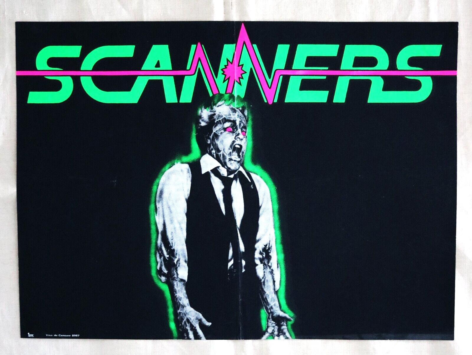 SCANNERS CRONENBERG 1981 Vintage French Original Movie Poster Affichette 36x50cm