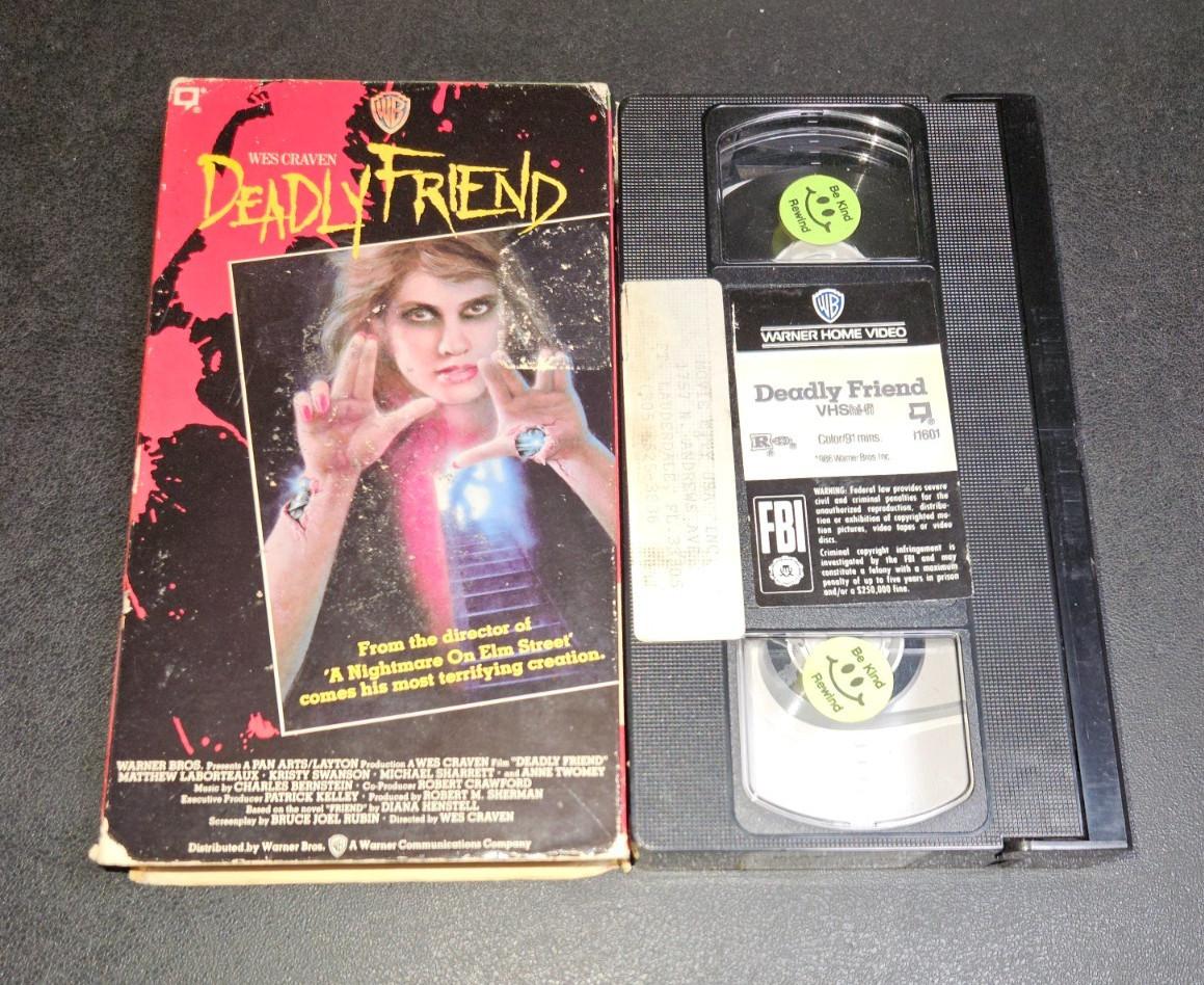 Deadly Friend (VHS, 1986) Kristy Swanson Wes Craven Rare Horror HTF OOP