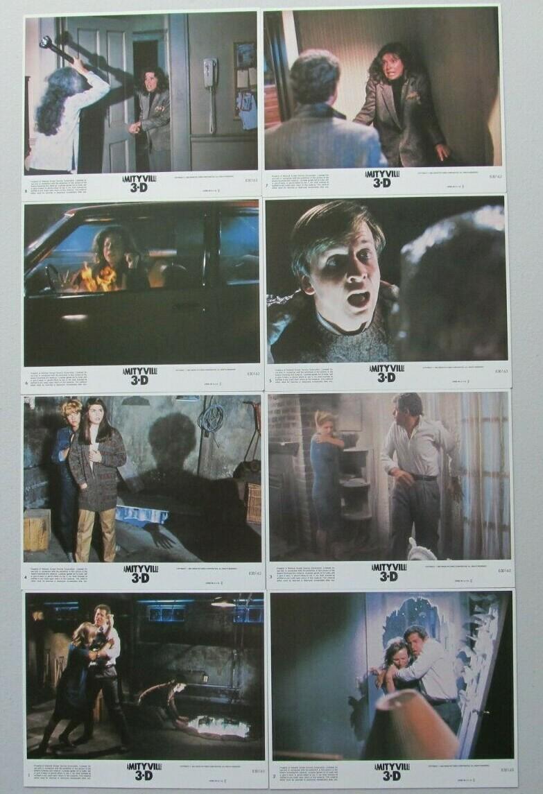 AMITYVILLE 3-D ORIGINAL 8X10 LOBBY CARD SET OF 8 1983 TONY ROBERTS MEG RYAN
