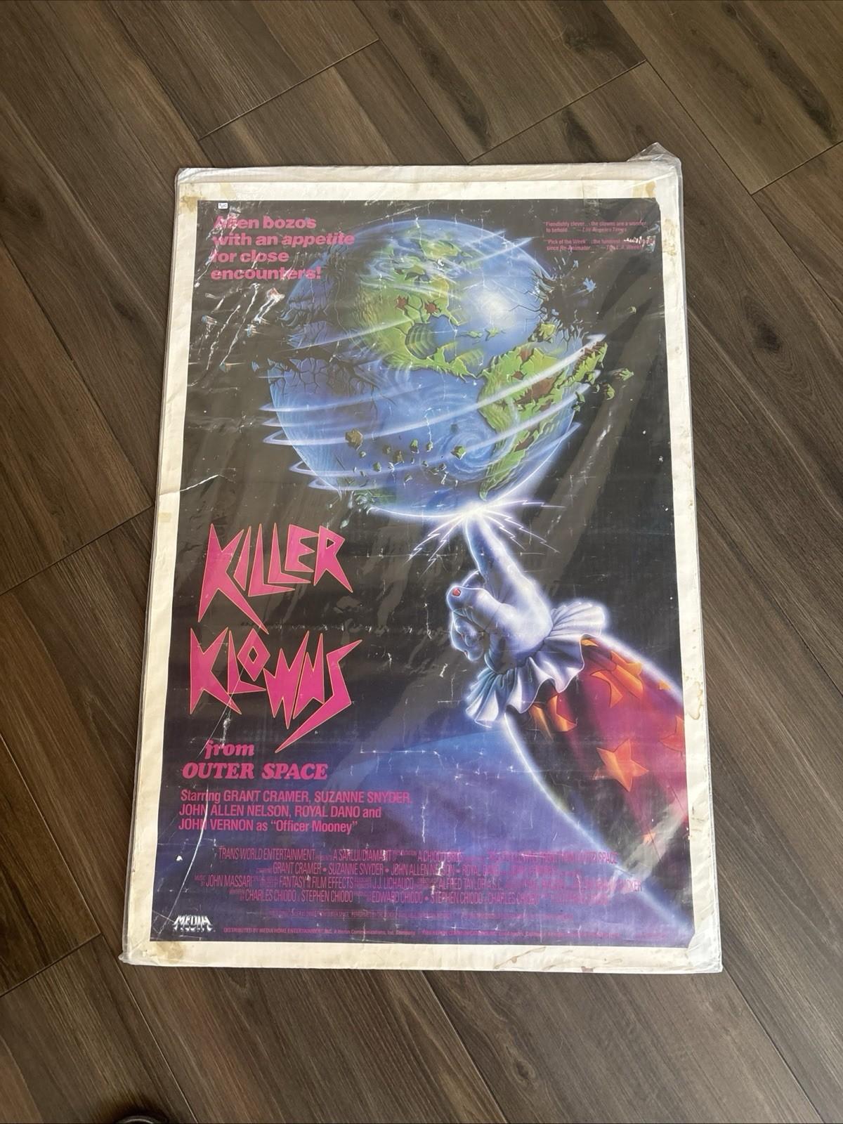 1988 Killer Klowns From Outer Space Original One Sheet Movie Poster ROLLED
