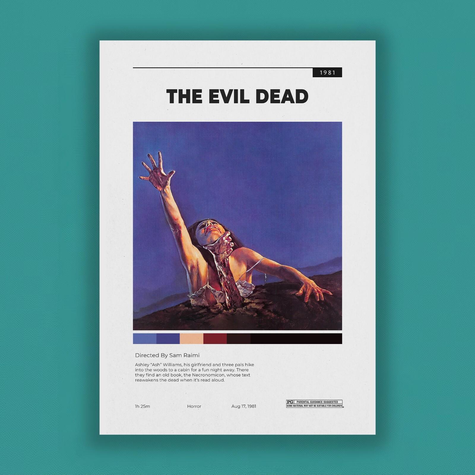 The Evil Dead 1981 Original Movie Poster - Cult Horror Classic - Palette Vintage