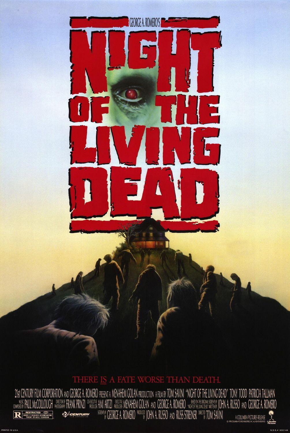 NIGHT OF THE LIVING DEAD (1990) ORIGINAL MOVIE POSTER  -  ROLLED