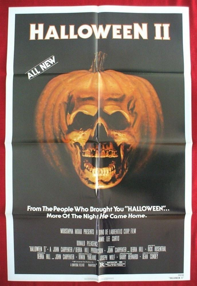HALLOWEEN II ORIGINAL 27x41 UNUSED MOVIE POSTER 1981 2 JAMIE LEE CURTIS