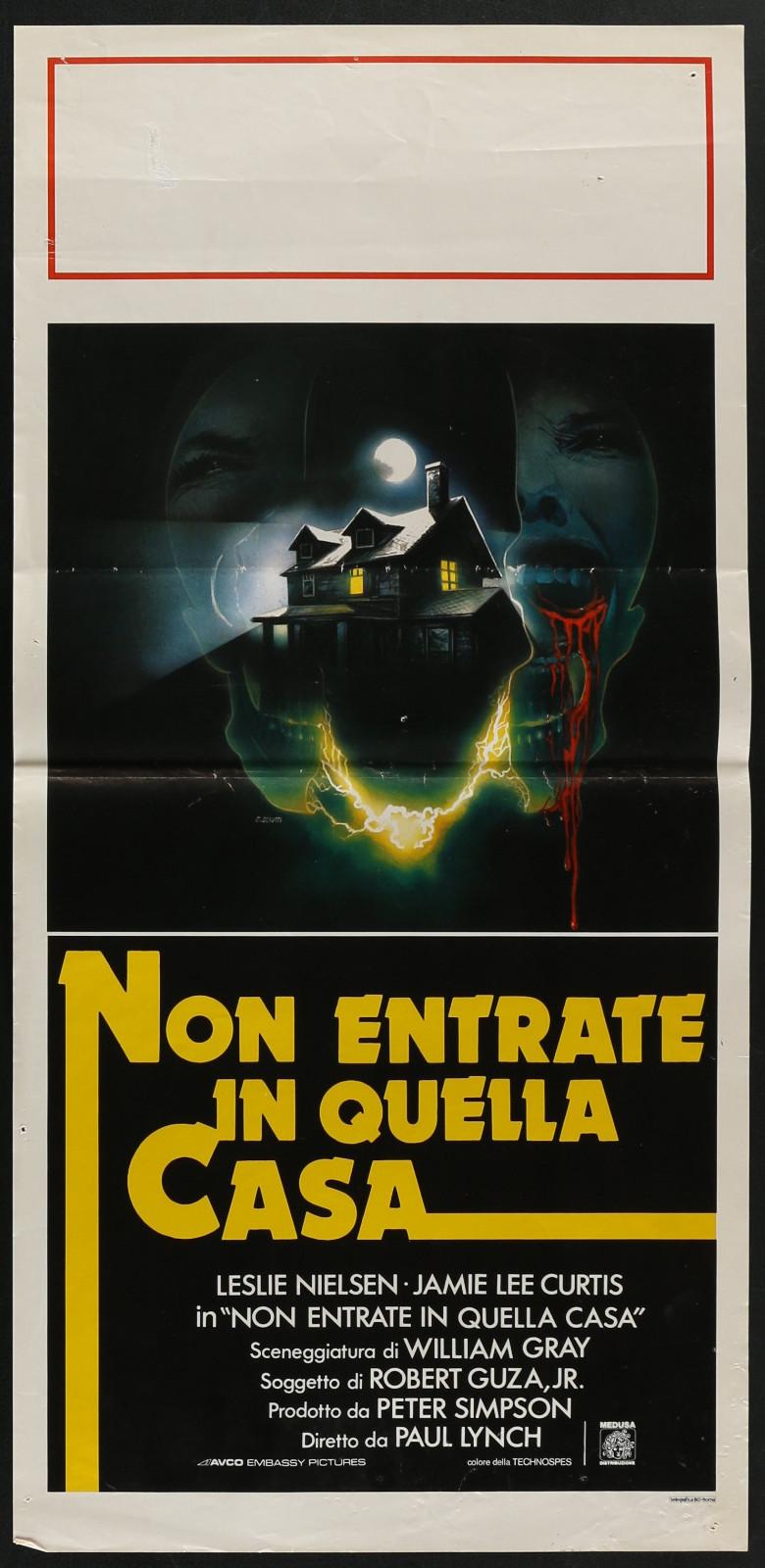 PROM NIGHT 1980 Original Italian Movie Poster Jamie Lee Curtis Leslie Nielsen