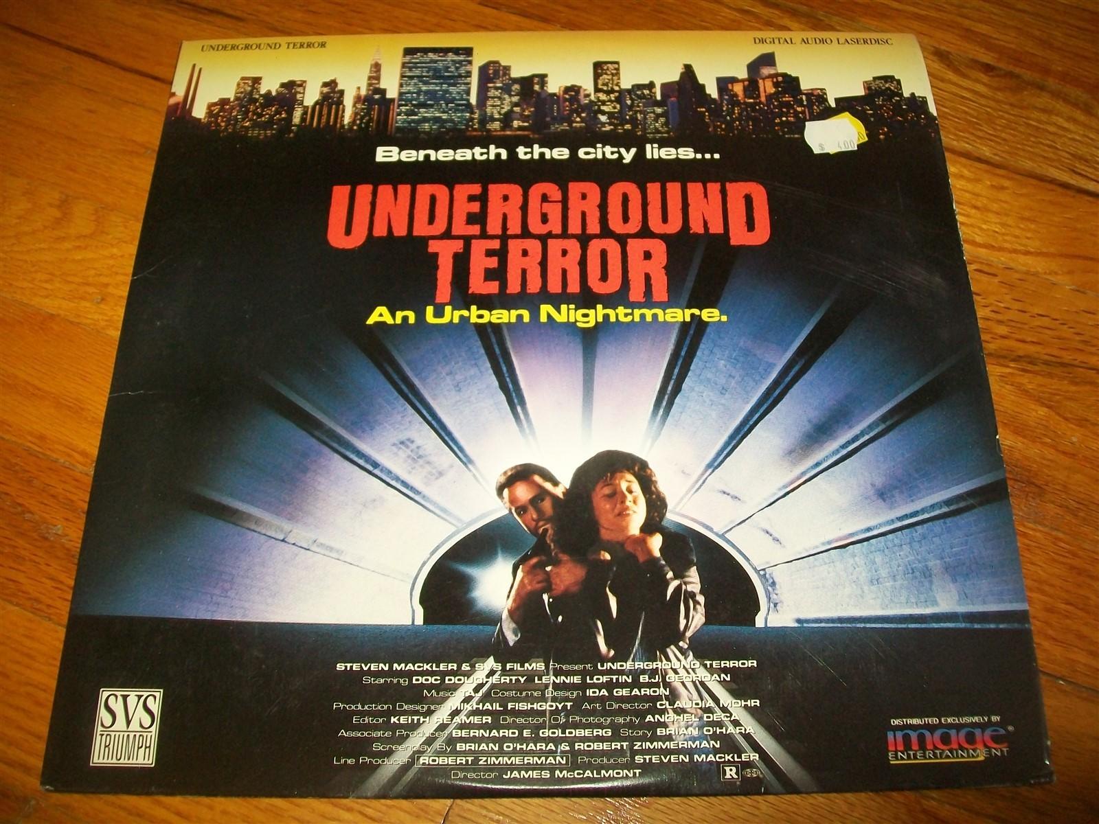 UNDERGROUND TERROR Laserdisc LD VERY GOOD CONDITION VERY RARE GREAT FILM!