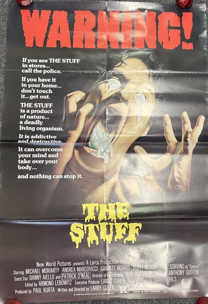 1985 The Stuff Original One Sheet Movie Poster 27x41" folded Larry Cohen CULT