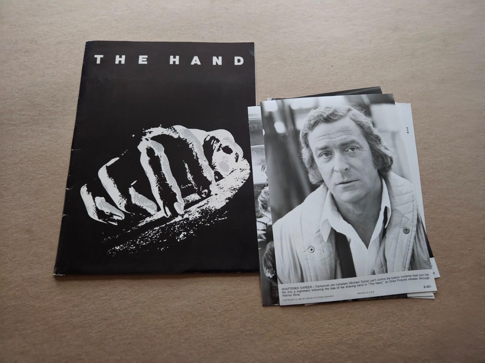 1981 THE HAND Original Presskit w/Stills Michael Caine SLASHER HORROR