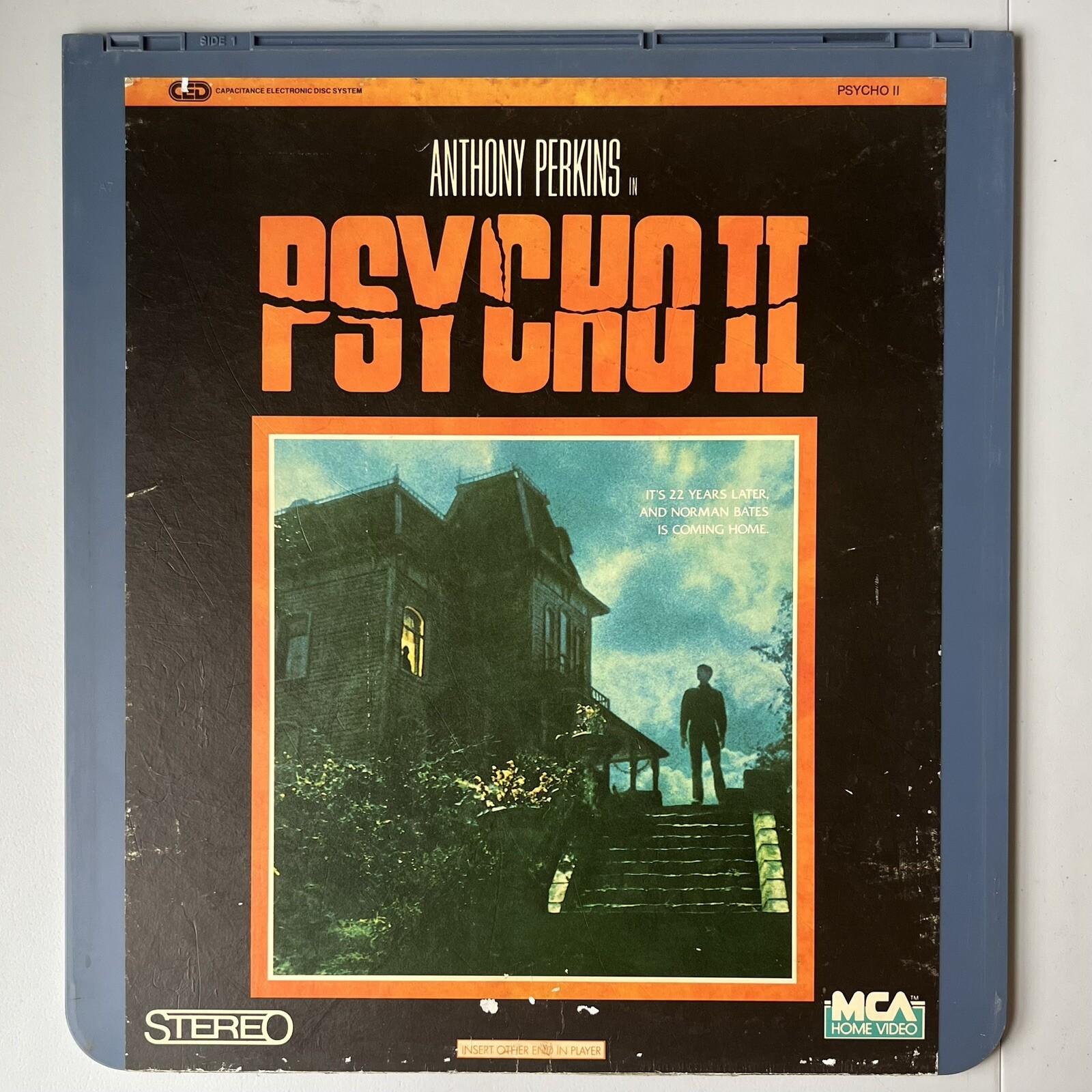 Psycho II CED Videodisc 1983 Anthony Perkins Vintage Horror Rare Collectible