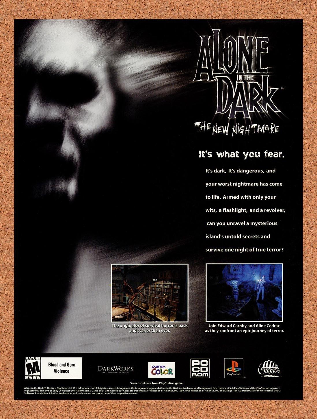 2001 Alone In The Dark PC Original Advertisement / Retro Promo v3