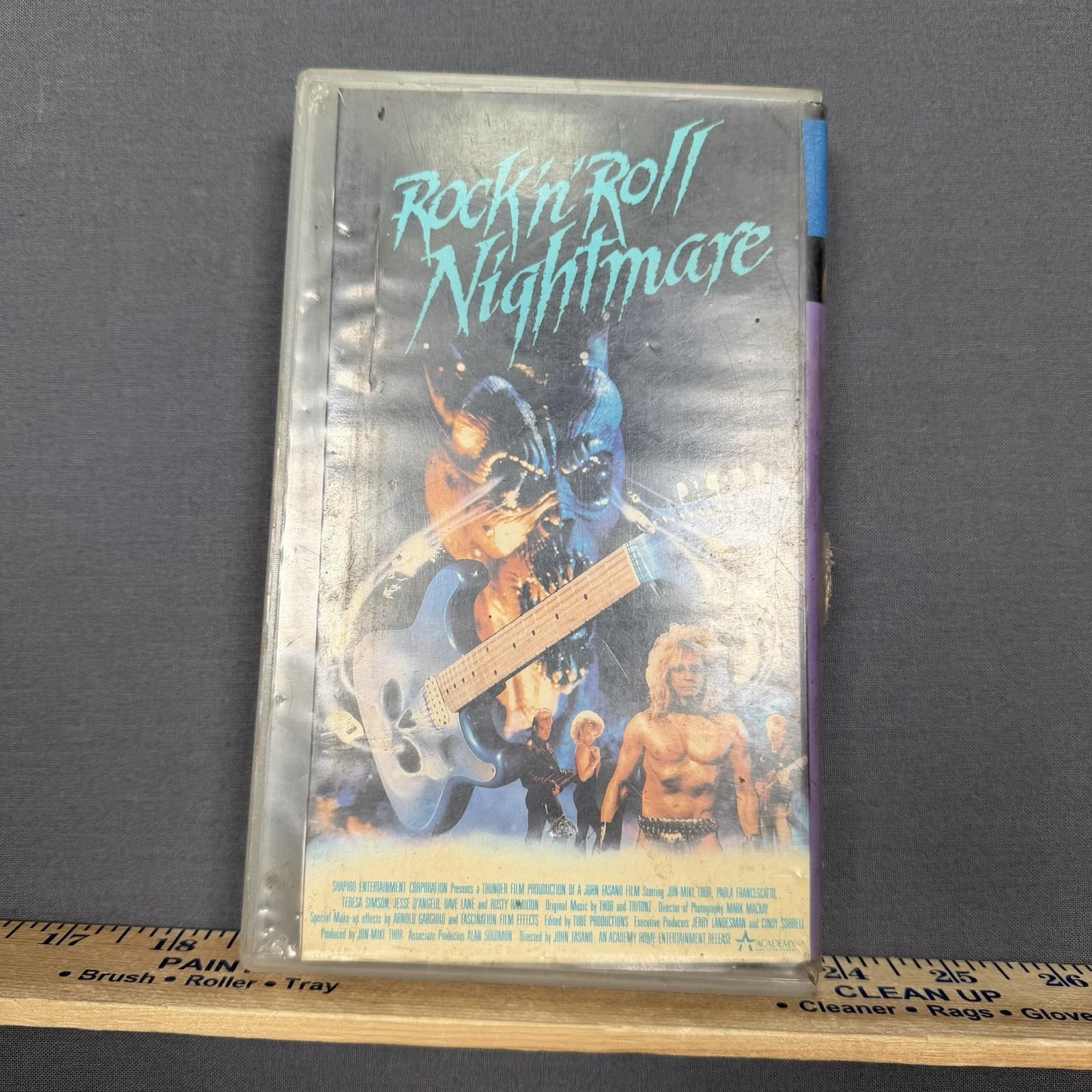 Rock ‘N’ Roll Nightmare VHS RARE Horror VHS Academy Heavy Metal
