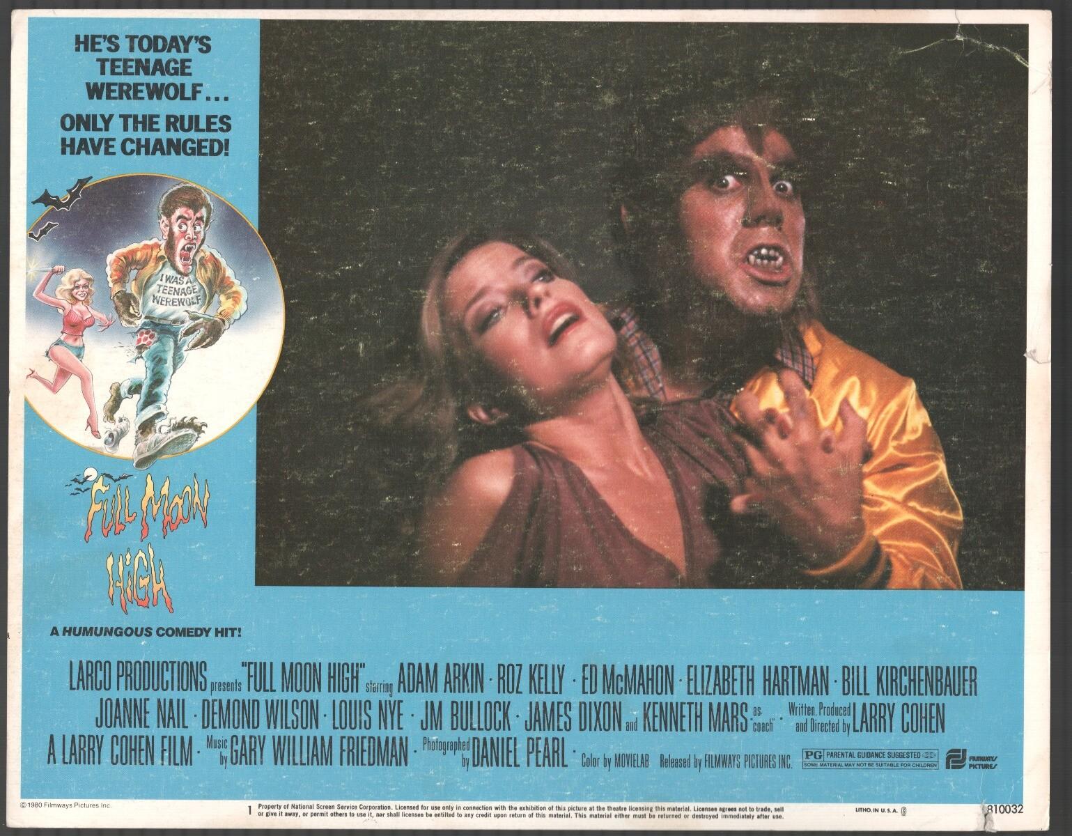 Full Moon High 11"x14" Lobby Card #1 Adam Arkin Joanne Nail Horror