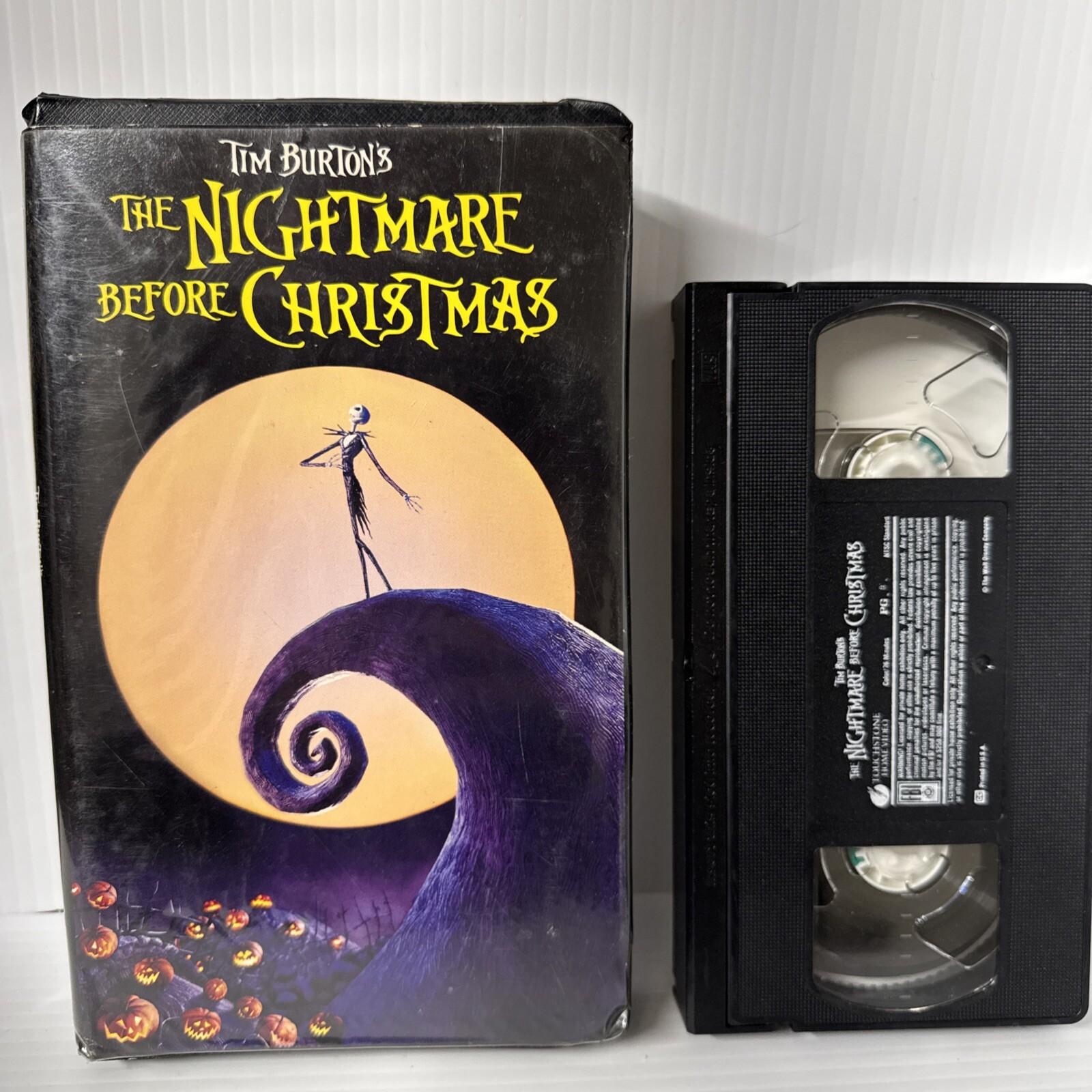 Vintage VHS 1993 The Nightmare Before Christmas Black Clamshell Release