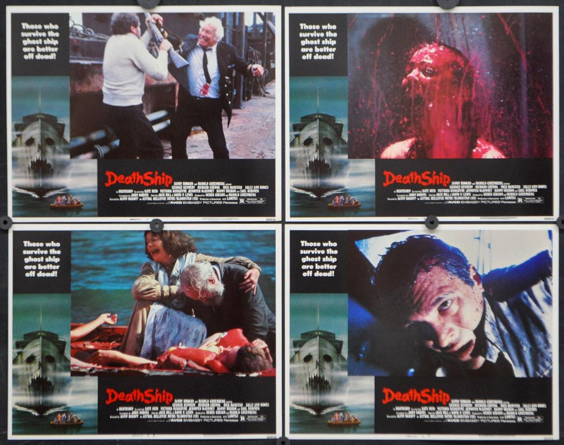 DEATH Ship / DEATHSHIP 1980 ORIGINAL 11X14 MINT LOBBY CARD SET GEORGE KENNEDY