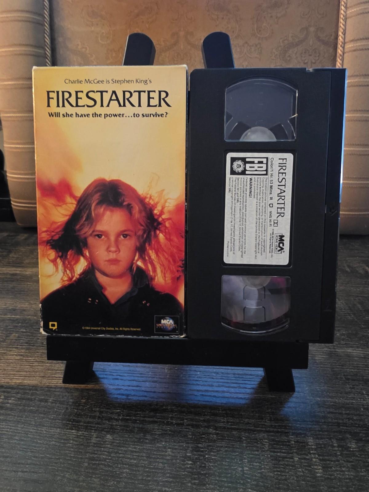 Firestarter ORIGINAL Stephen King 1984 horror VHS Drew Barrymore David Keith 