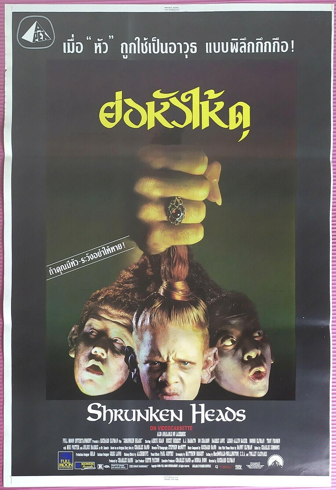 Shrunken Heads (1994) Thai Horror Movie Poster Original DDP