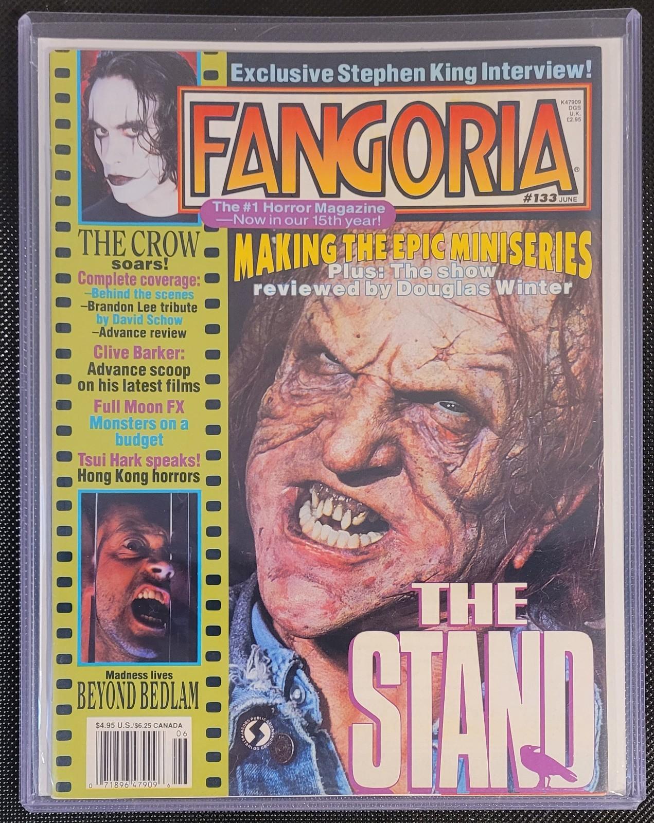 FANGORIA #133 THE CROW, The Stand, Clive Barker