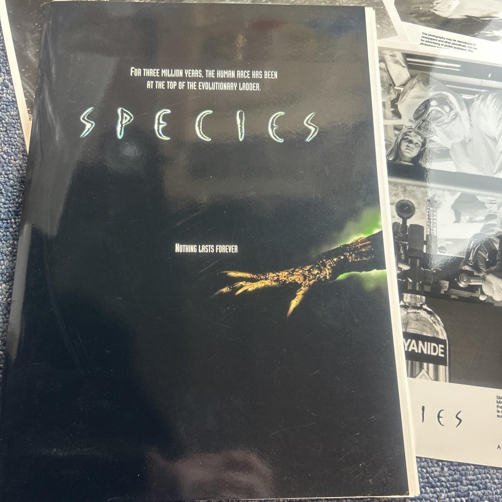 Species 1995 Cinema Press Kit Information Pack Ben Kingsley Natasha Henstridge