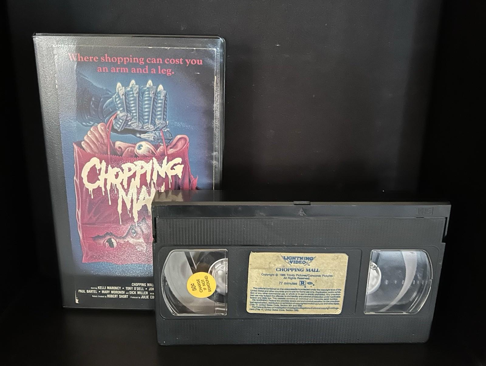 CHOPPING MALL VHS Rare Tape 80s Horror Slasher Cult Movie Lightning Video