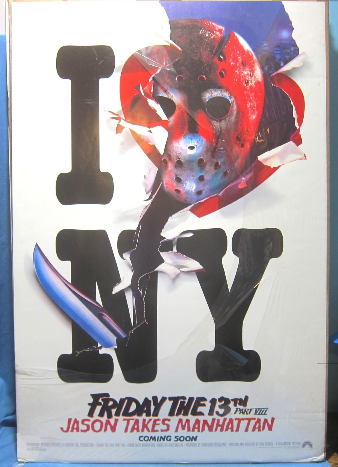 Friday the 13th Part 8 Jason Takes Manhattan NY Movie Poster 27x41 Recalled