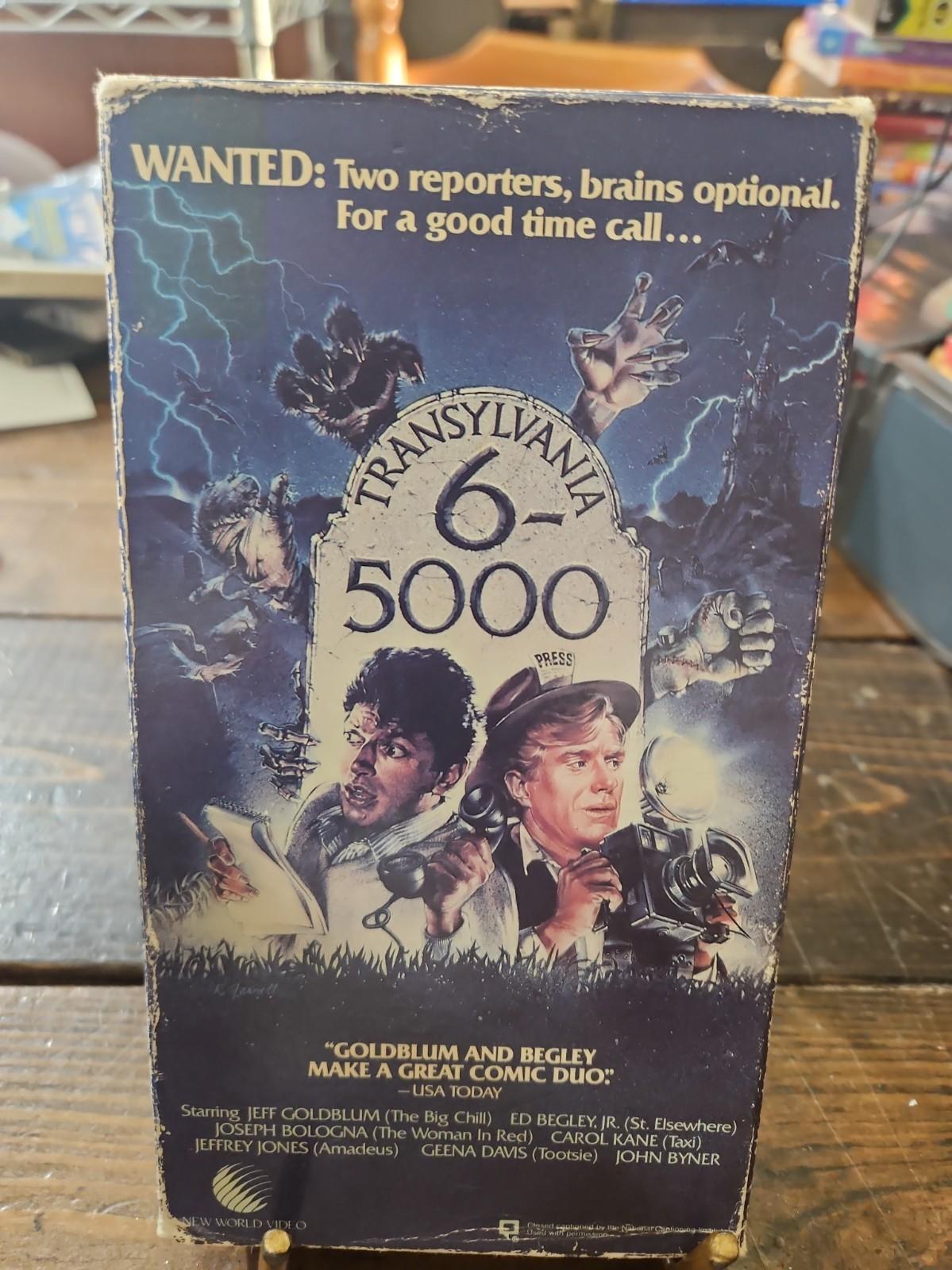 Transylvania 6-5000 New World Video 1985 VHS Jeff Goldblum Gina Davis Ex-Rental 