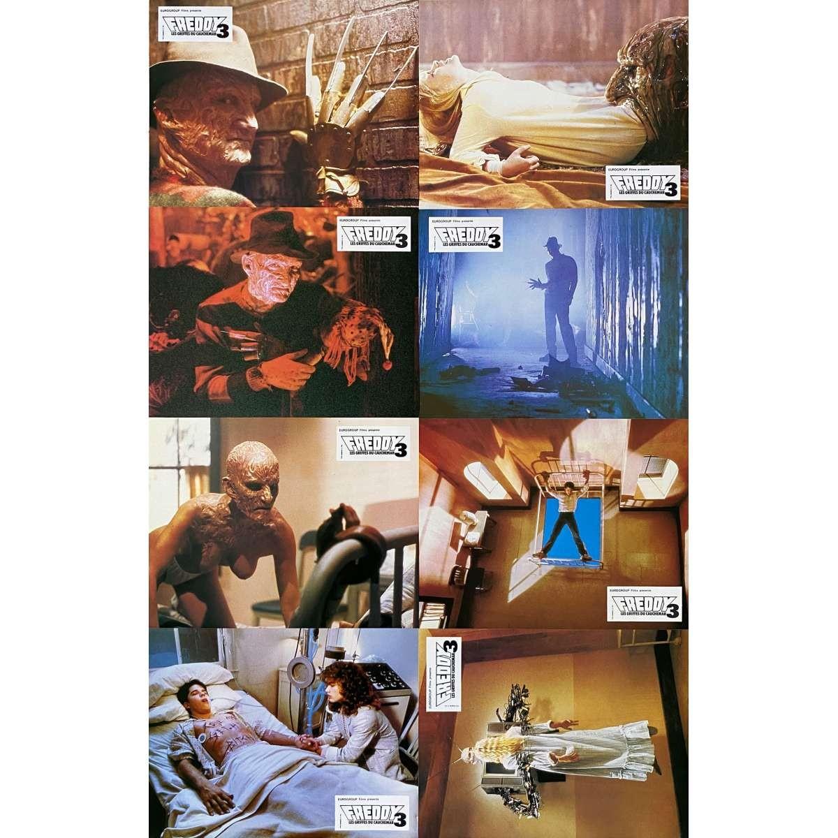 A NIGHTMARE ON ELM STREET 3 DREAM WARRIORS Original Lobby Cards Set - 9x12 in. -