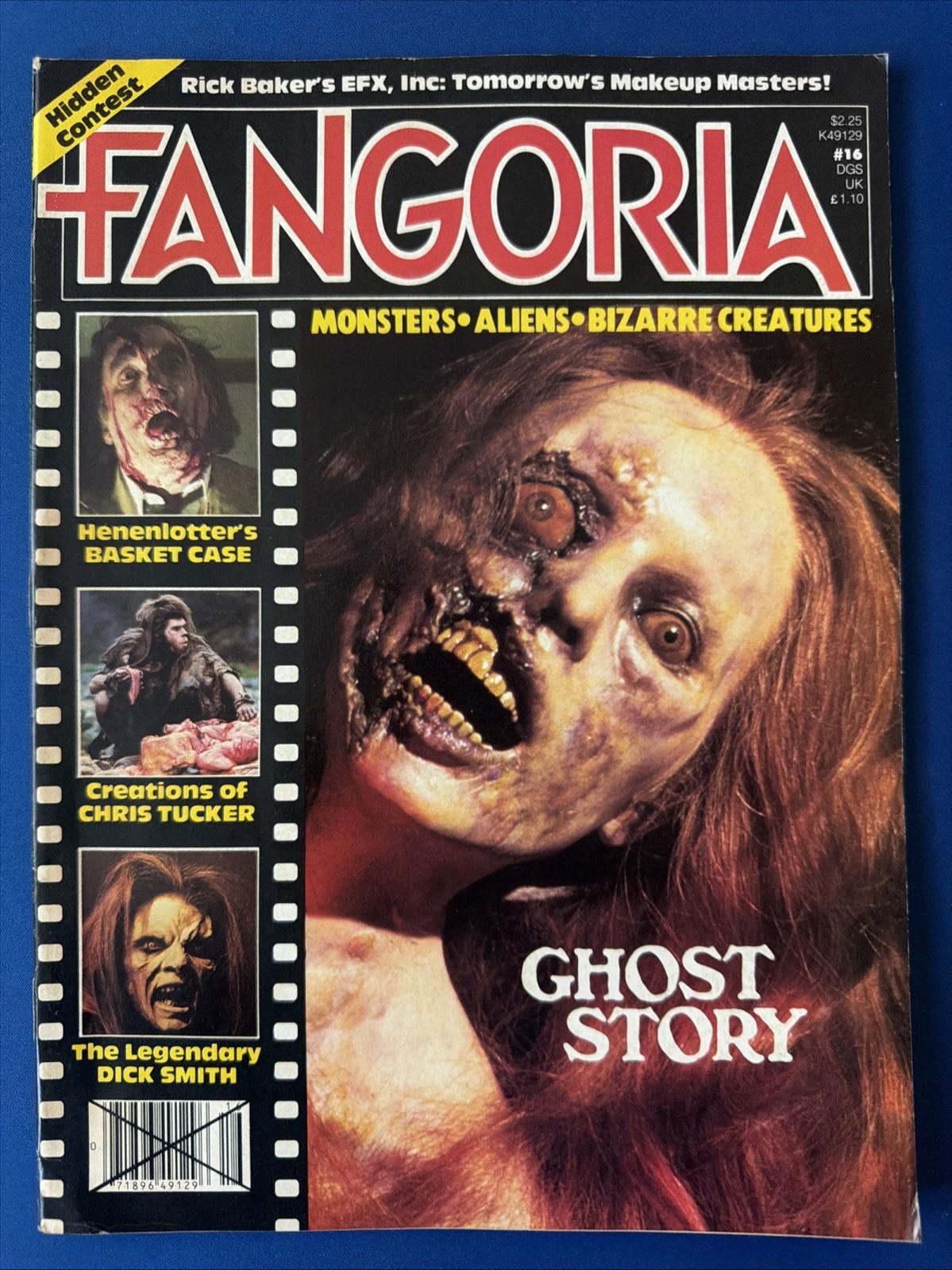 Coll: Vintage 1981 Fangoria Mag. #16: Ghost Story, Basket Case, Rick Baker—VG 
