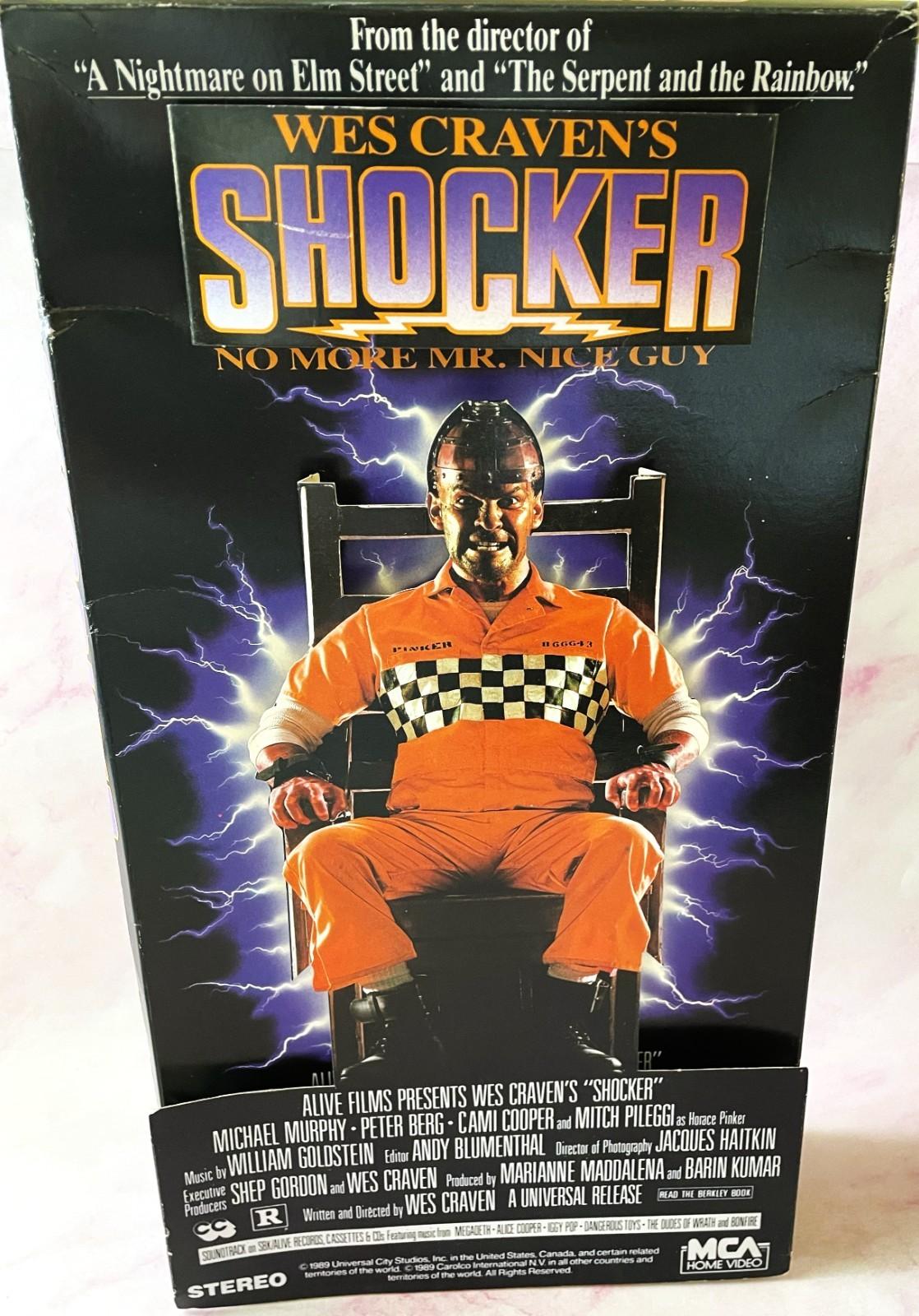 WES CRAVEN'S SHOCKER-ORIGINAL 1989 HOME VIDEO MOVIE COUNTER DISPLAY-3D RELIEF