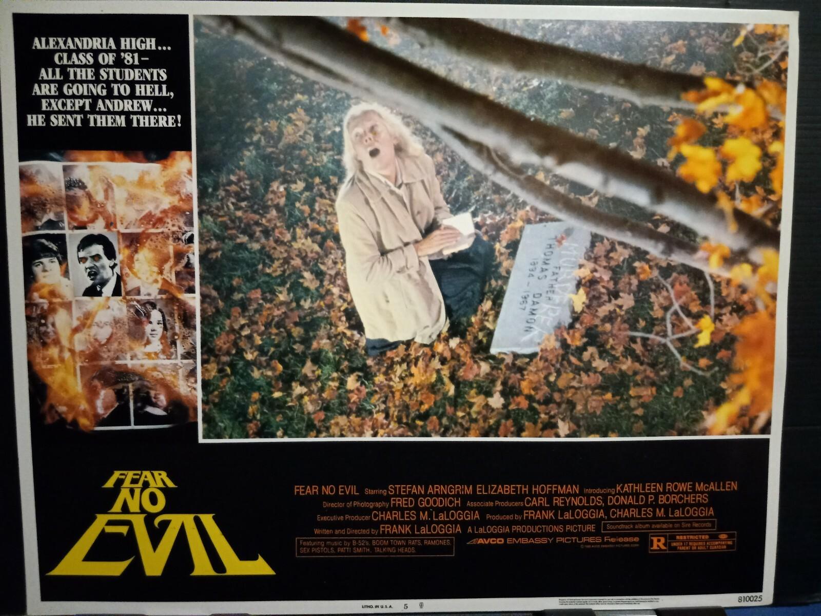 Lobby Card 1981 FEAR NO EVIL supernatural demon high school student possession