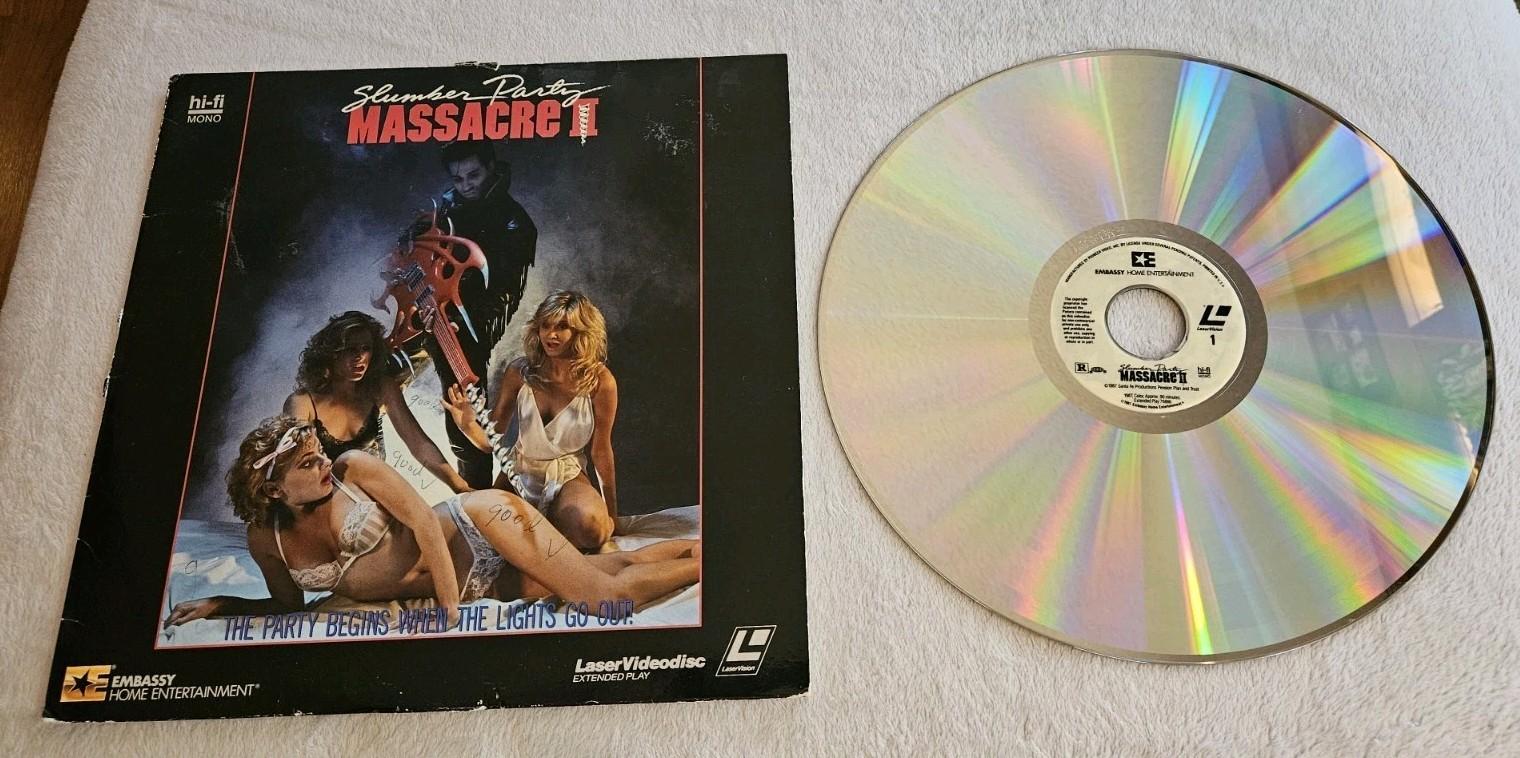 SLUMBER PARTY MASSACRE II 2 Laserdisc LD Horror Sexy RARE TESTED 1987 Embassy