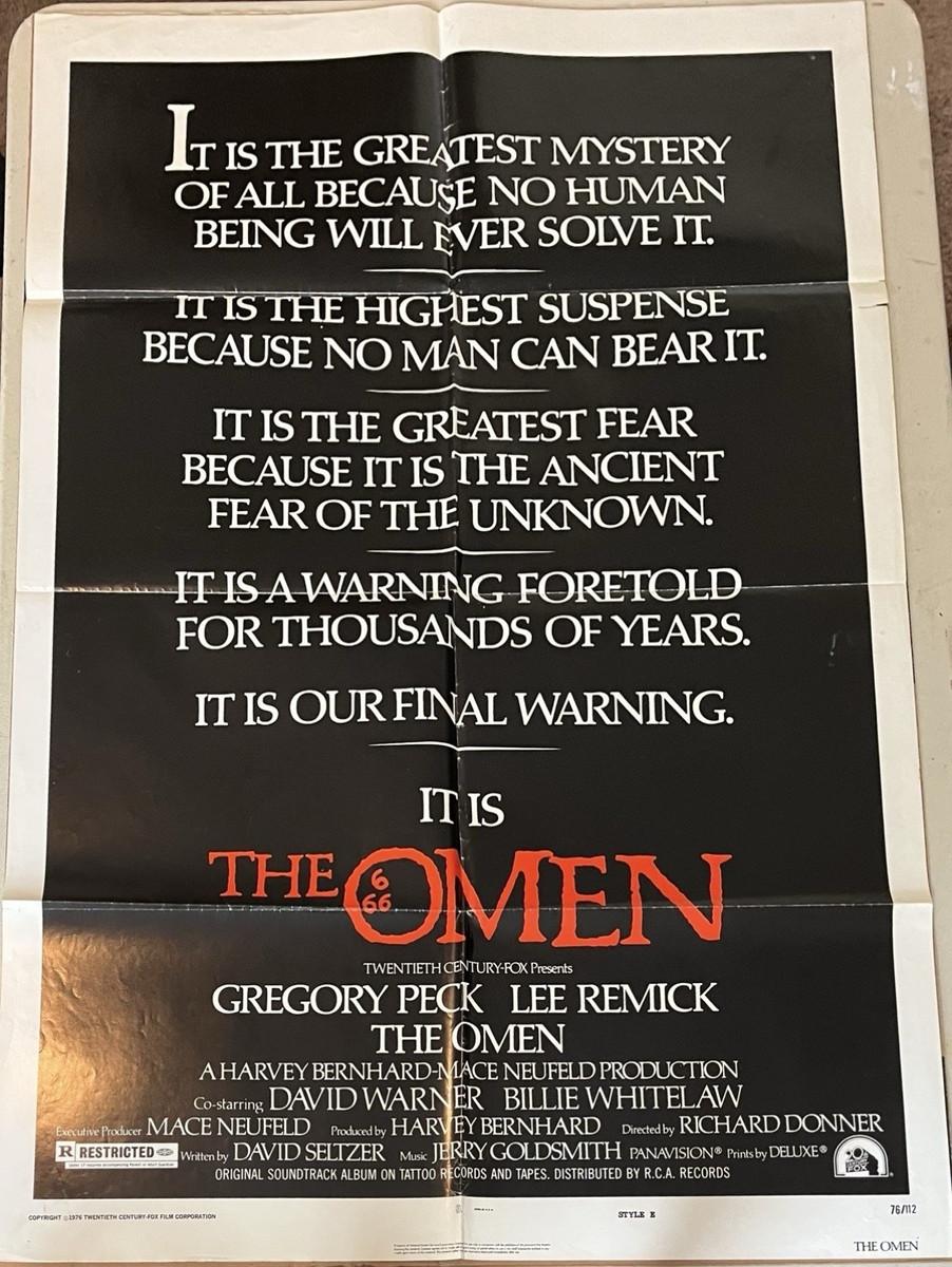 The Omen (1976) Original 27x41in One-Sheet “Style E”