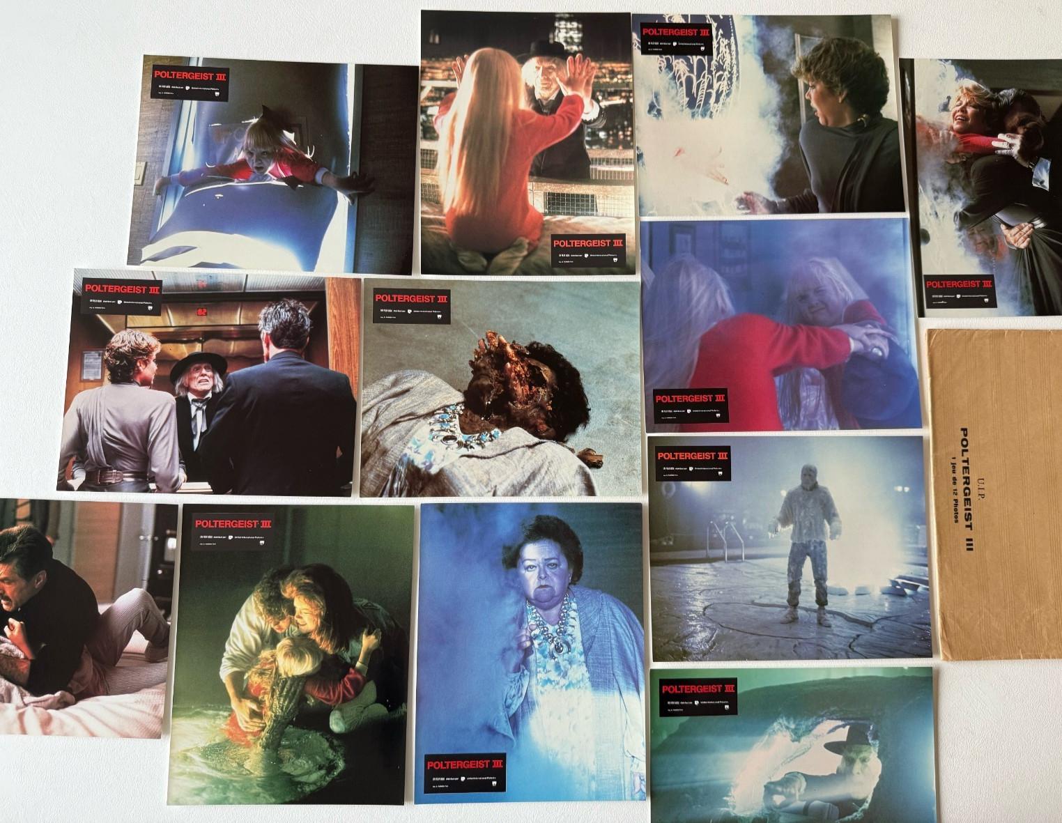 Poltergeist III 1988 French Lobby Cards x12 + Envelope – MGM / SONIS / DARMON