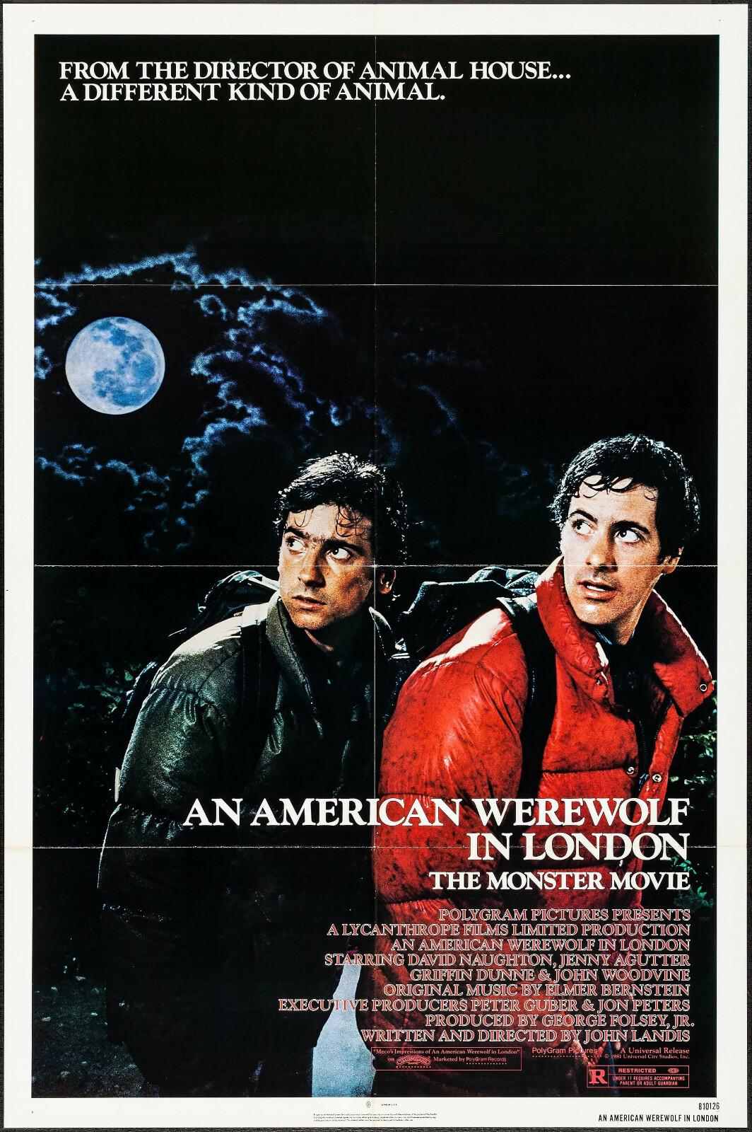AN AMERICAN WEREWOLF IN LONDON original 1981 27x41 one sheet movie poster 