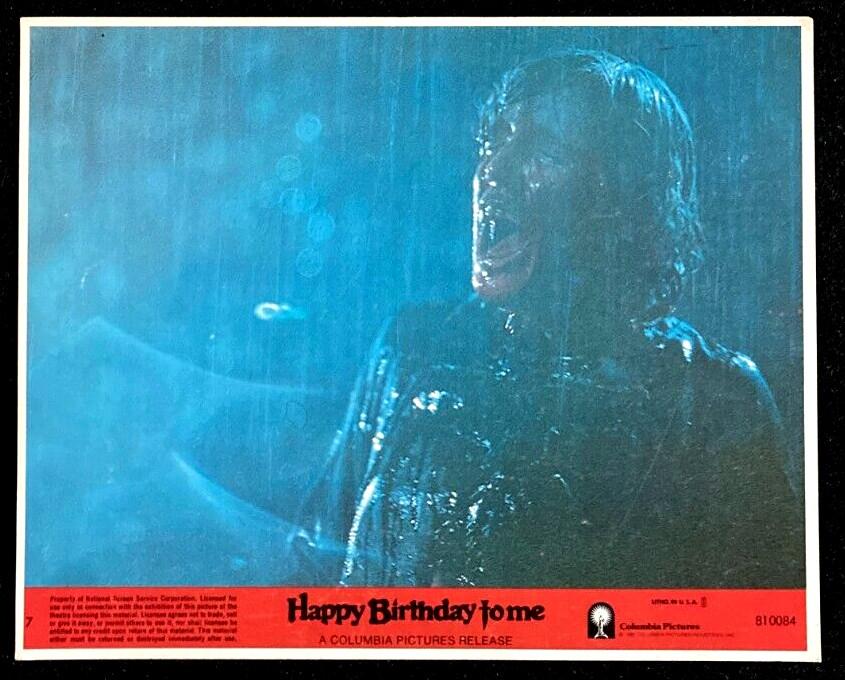 HAPPY BIRTHDAY TO ME Original Movie Lobby Card 1981 Slasher Horror