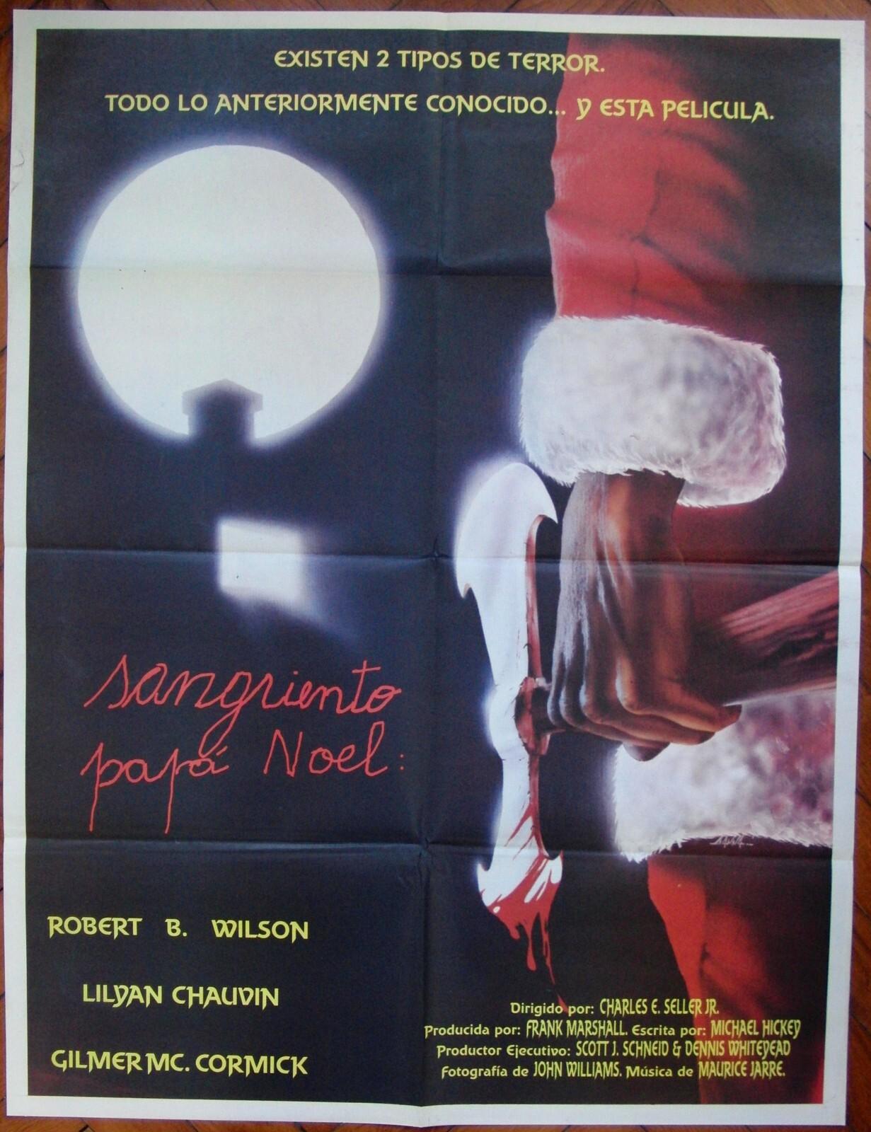 SILENT Night DEADLY Night 1SH MOVIE POSTER 1984 Top RARE ED Sangriento Papa Noel