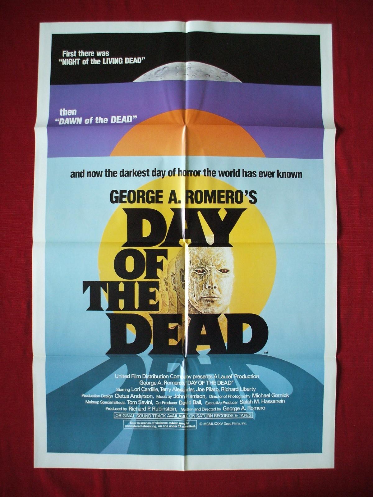 DAY OF THE DEAD * 1985 ORIGINAL MOVIE POSTER 1SH DAWN OF THE DEAD HALLOWEEN NM-M