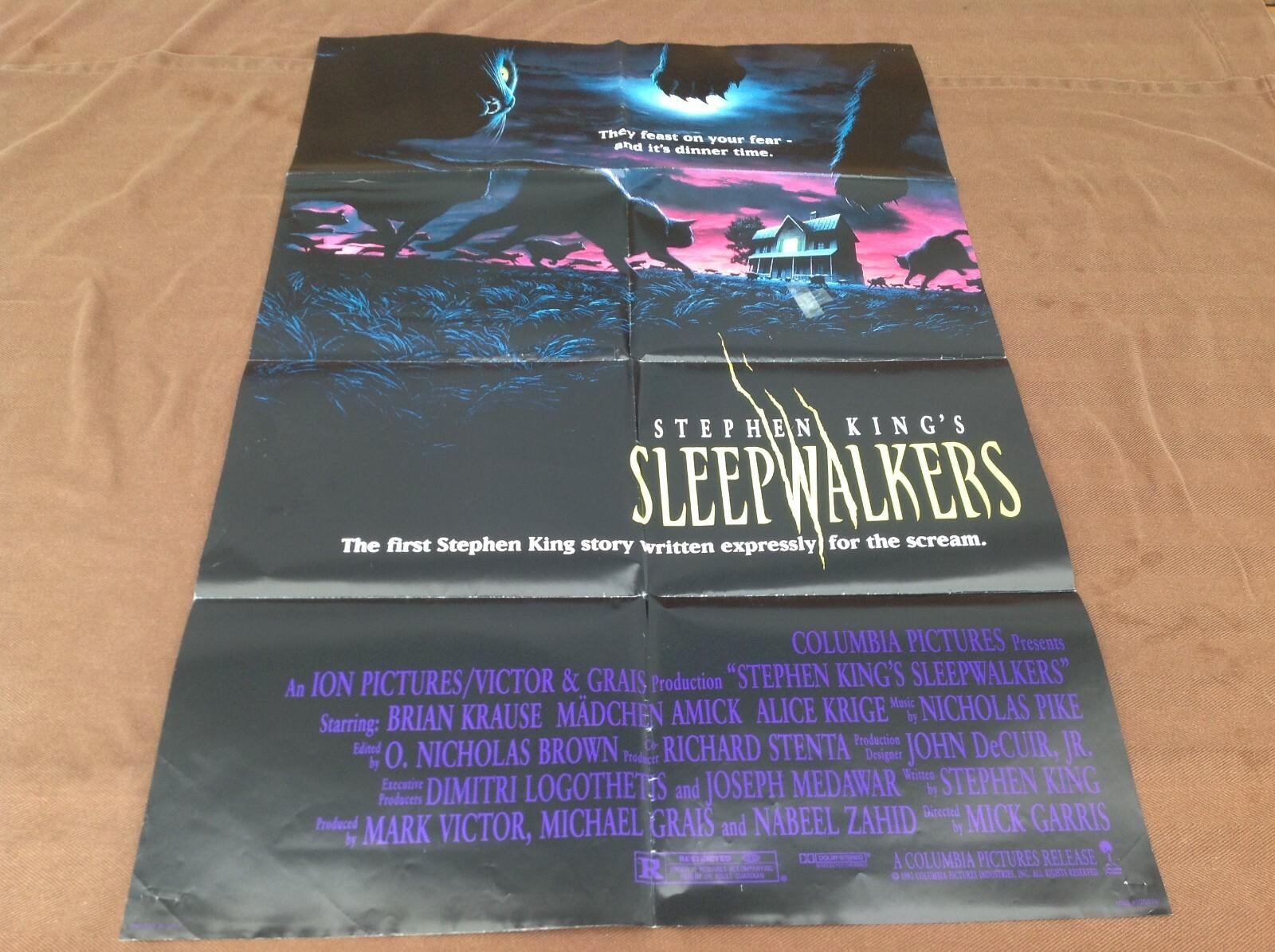 1992 Sleepwalkers Original Movie House Full Sheet Poster