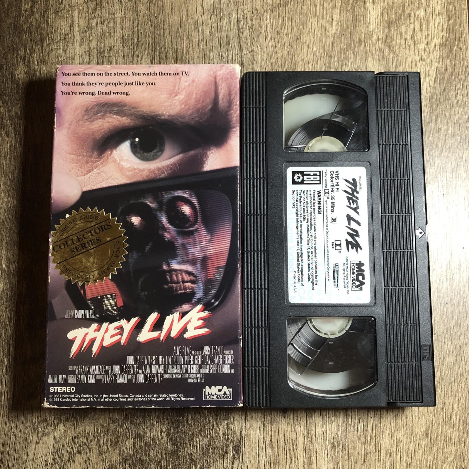 They Live 1989 MCA Original VHS John Carpenter Rowdy Roddy Piper Horror 