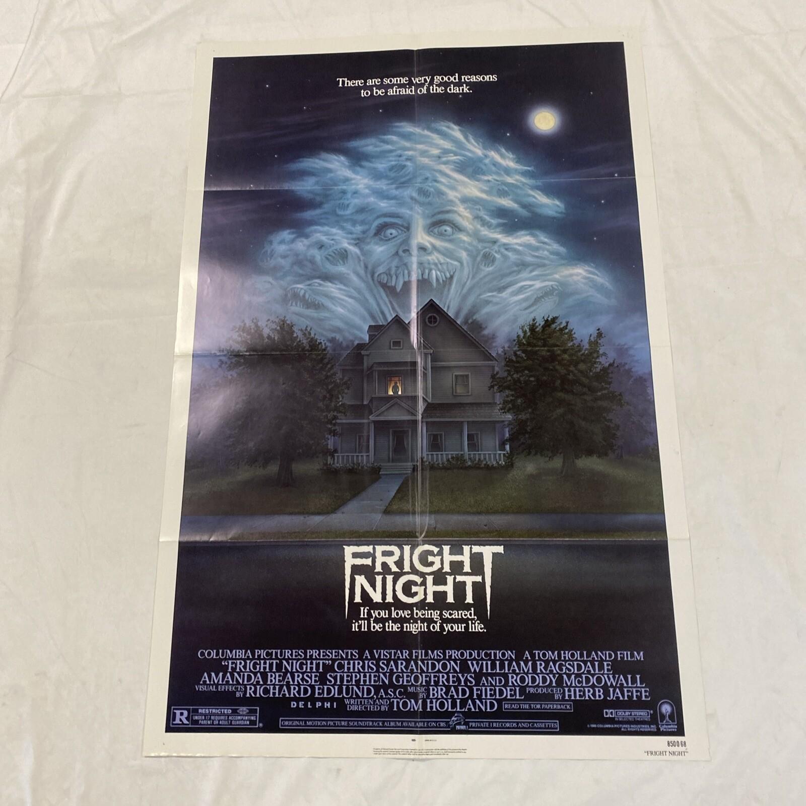 FRIGHT NIGHT 1985 ORIGINAL ONE SHEET MOVIE POSTER EXCELLENT CONDITION LOW PRICE