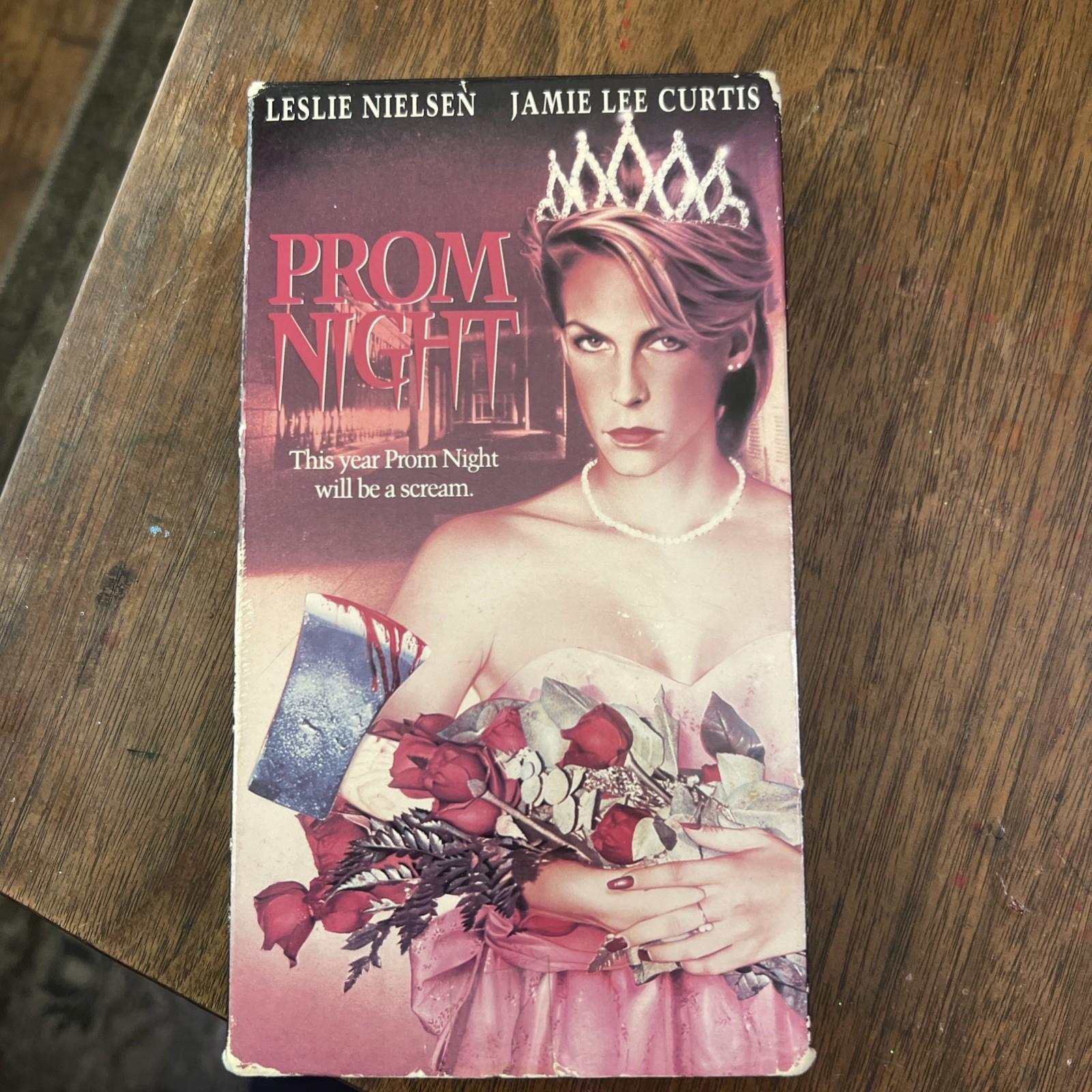 Prom Night VHS Jamie Lee Curtis Leslie Nielsen Rare Horror 1980