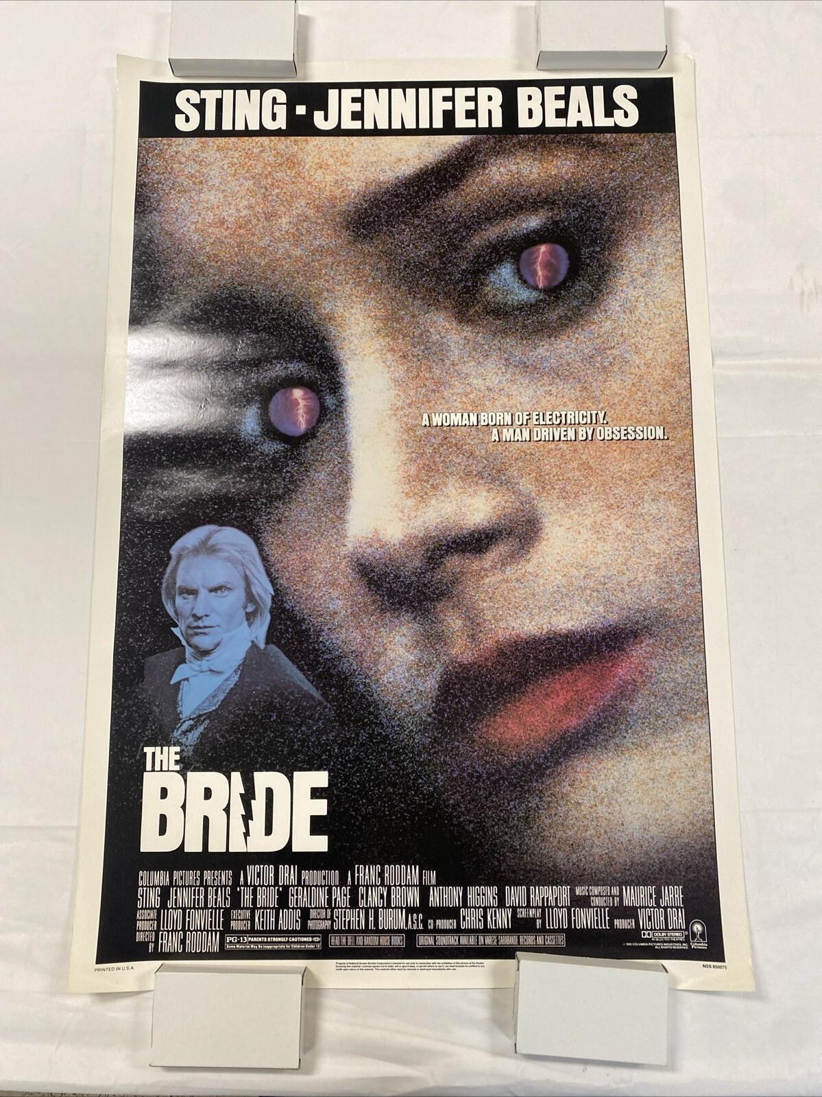 1985 THE BRIDE ROLLED ORIGINAL 27x41 ONE SHEET MOVIE POSTER JENNIFER BEALS STING