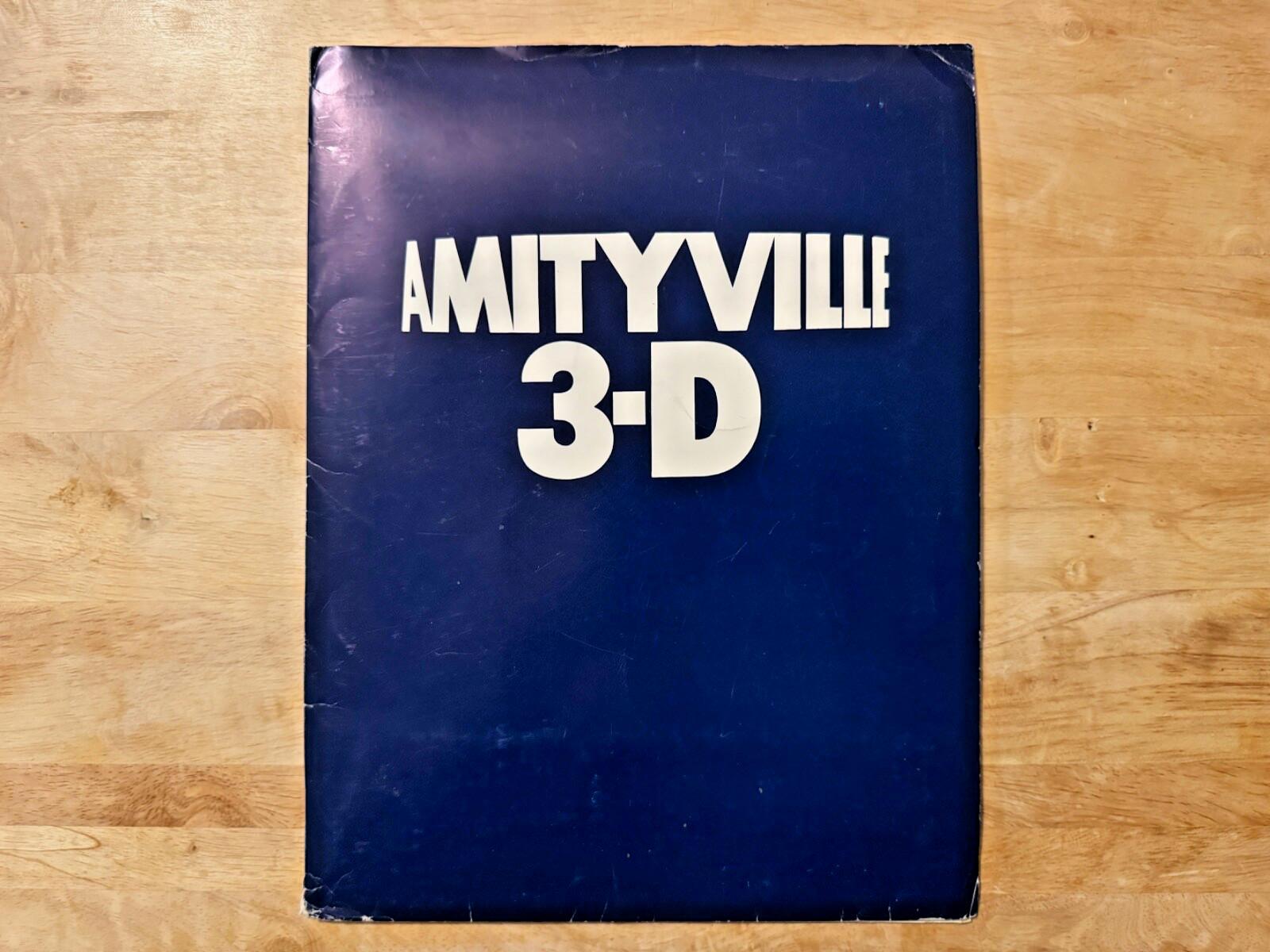 AMITYVILLE 3D 3-D 1983 Movie Press Kit with 3 B&W Promo Photos - Horror