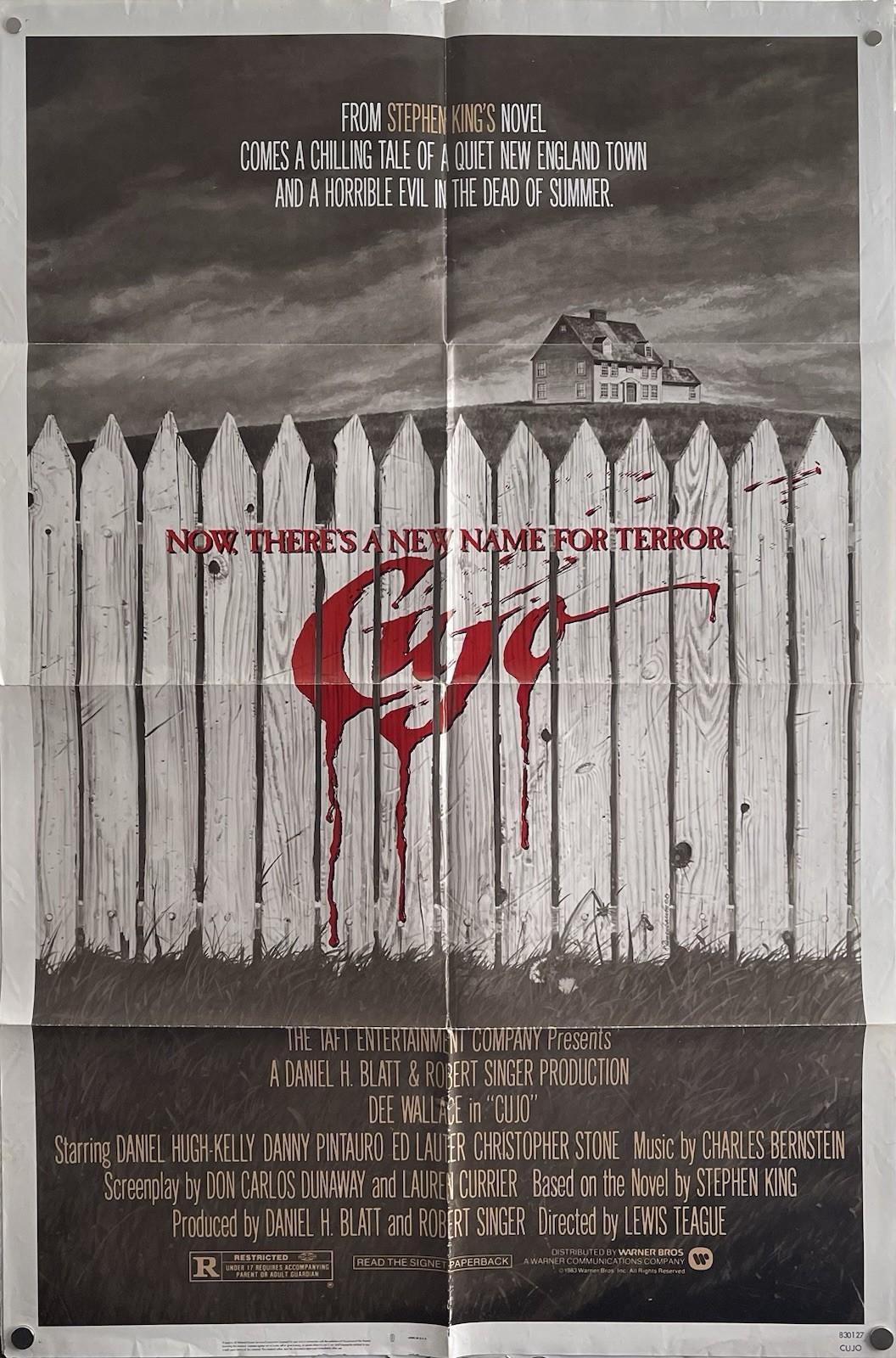 Vintage 1983 Cujo Original Movie Poster (Folded)