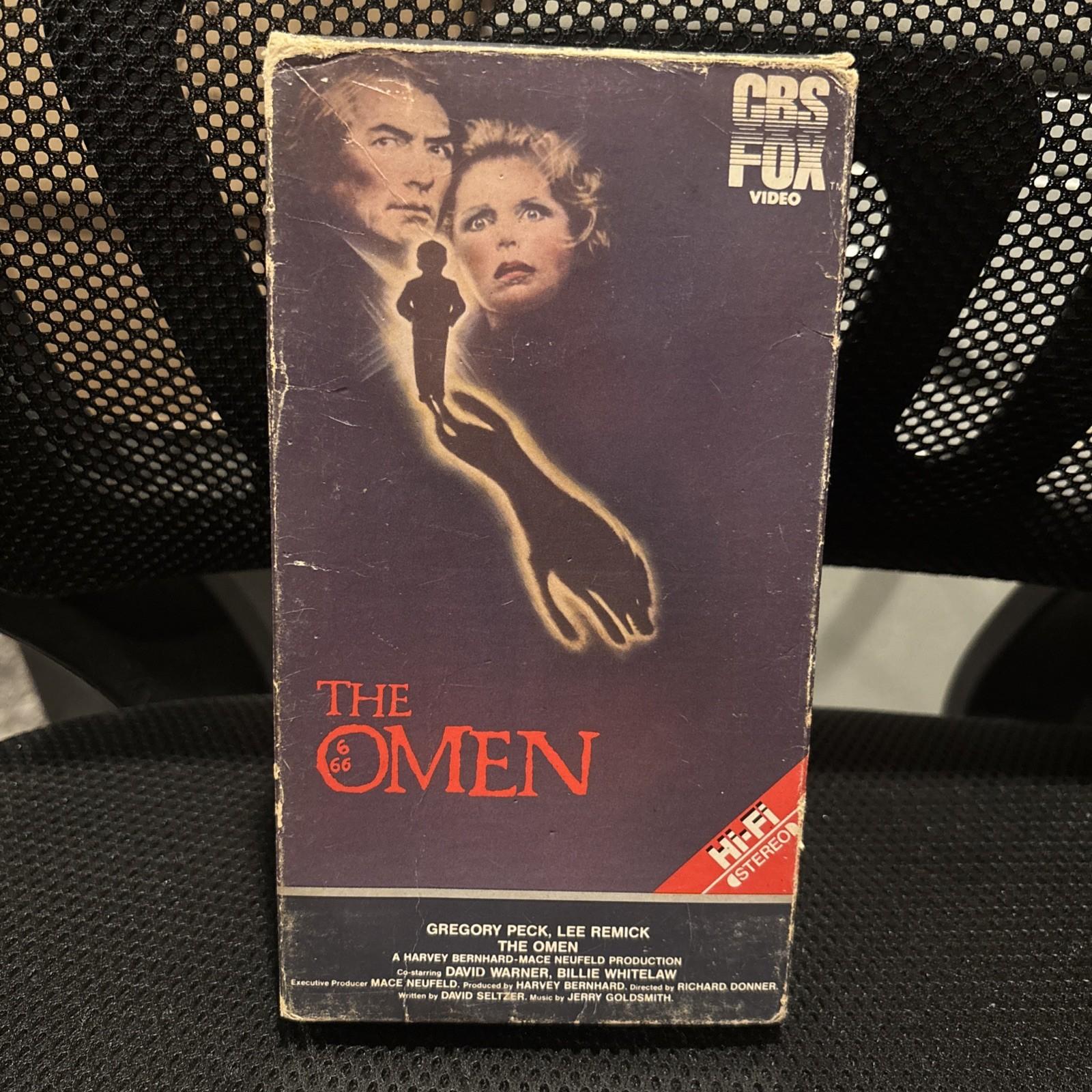 Omen (VHS 1976) Horror ~ Classic ~ Rare CBS Fox Release- 1984 ~ Tested
