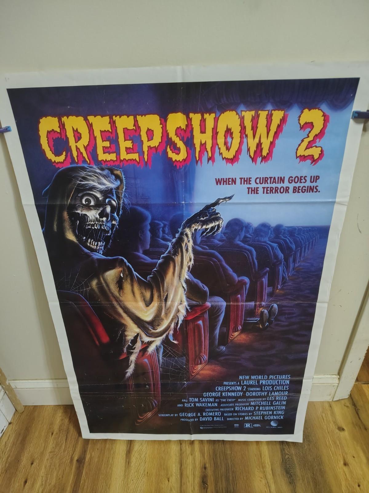CREEPSHOW 2 (1987) ORIGINAL MOVIE POSTER  FOLDED LOTS OF PICS