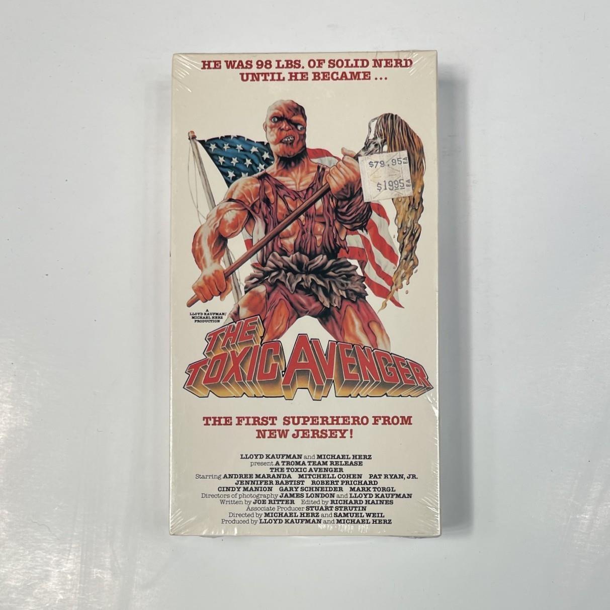 THE TOXIC AVENGER 1984 Factory Sealed VHS Lightning Video Horror Sci Fi Unrated
